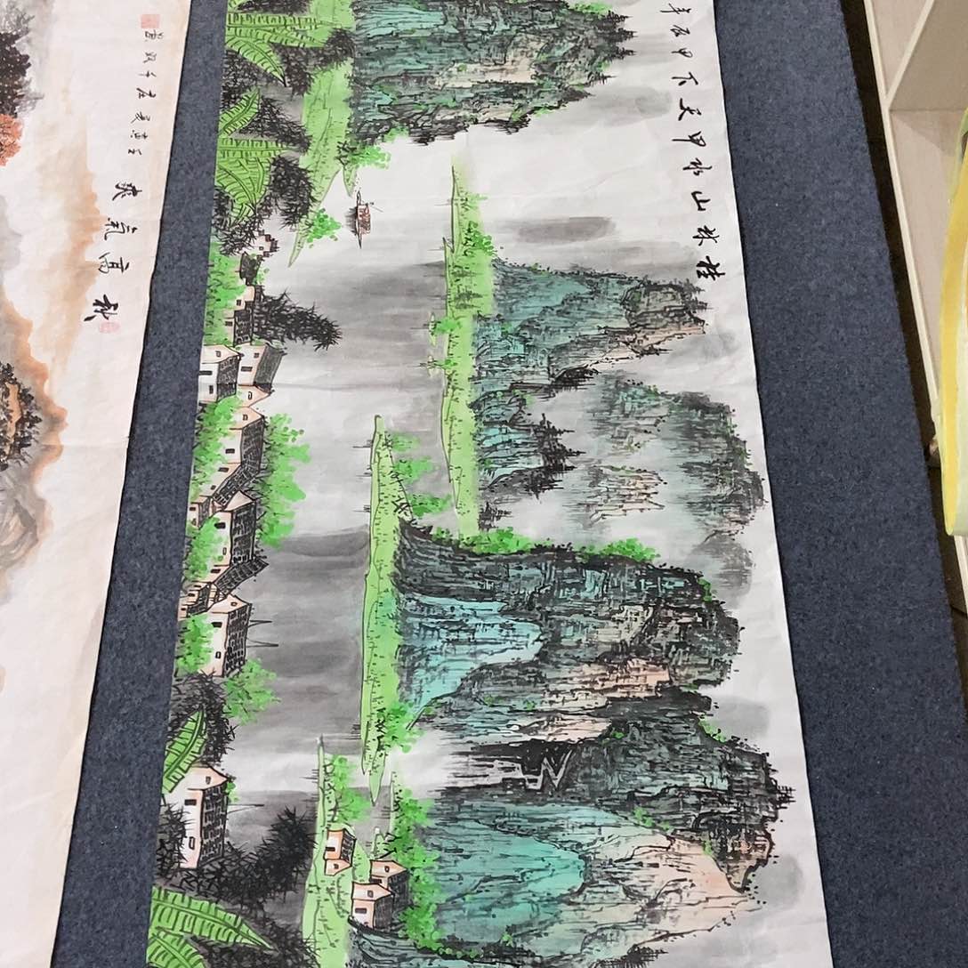 国画小六尺山水一副