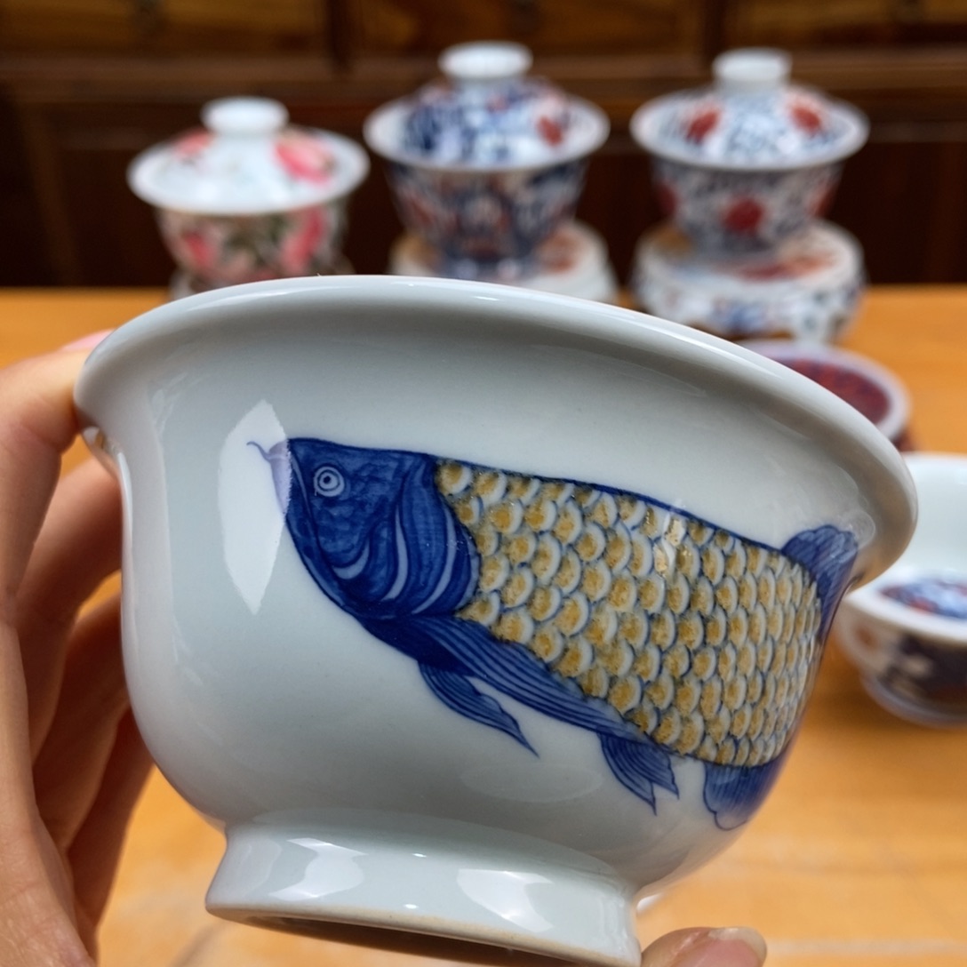 手绘现代茶具非古董