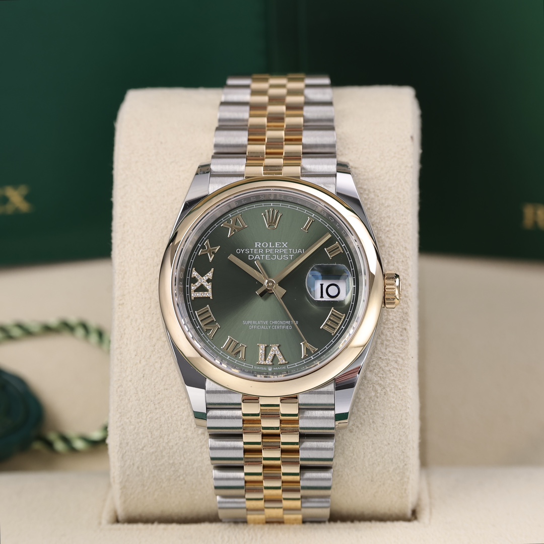 99新 Rolex/劳力士 126203-0025 69罗马字母镶钻 2025年3月保卡