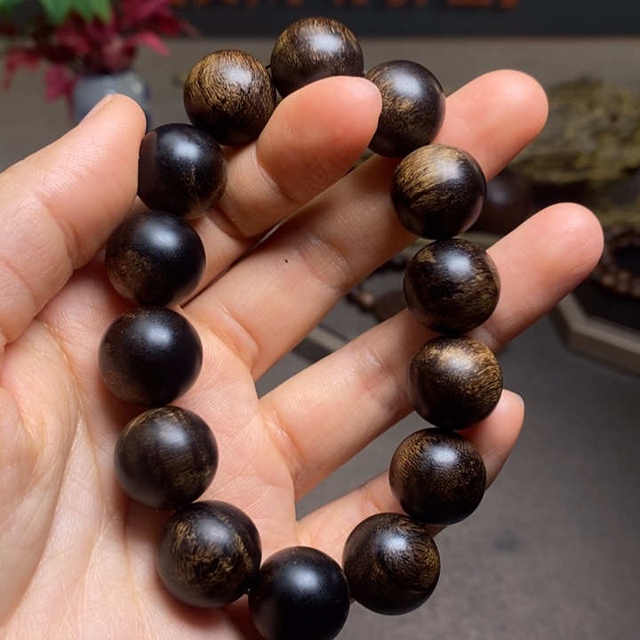 沉香手串越南芽庄黄棋瘤疤1.6