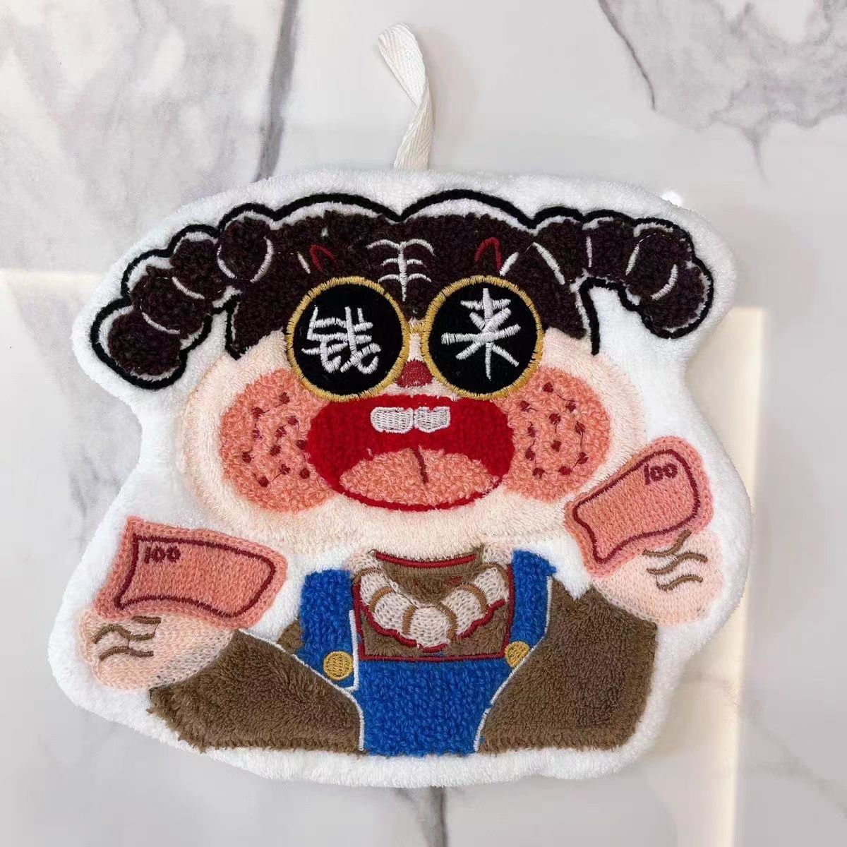 H150 卡通厨房擦手巾挂式可钱来女孩擦手巾21*26cm