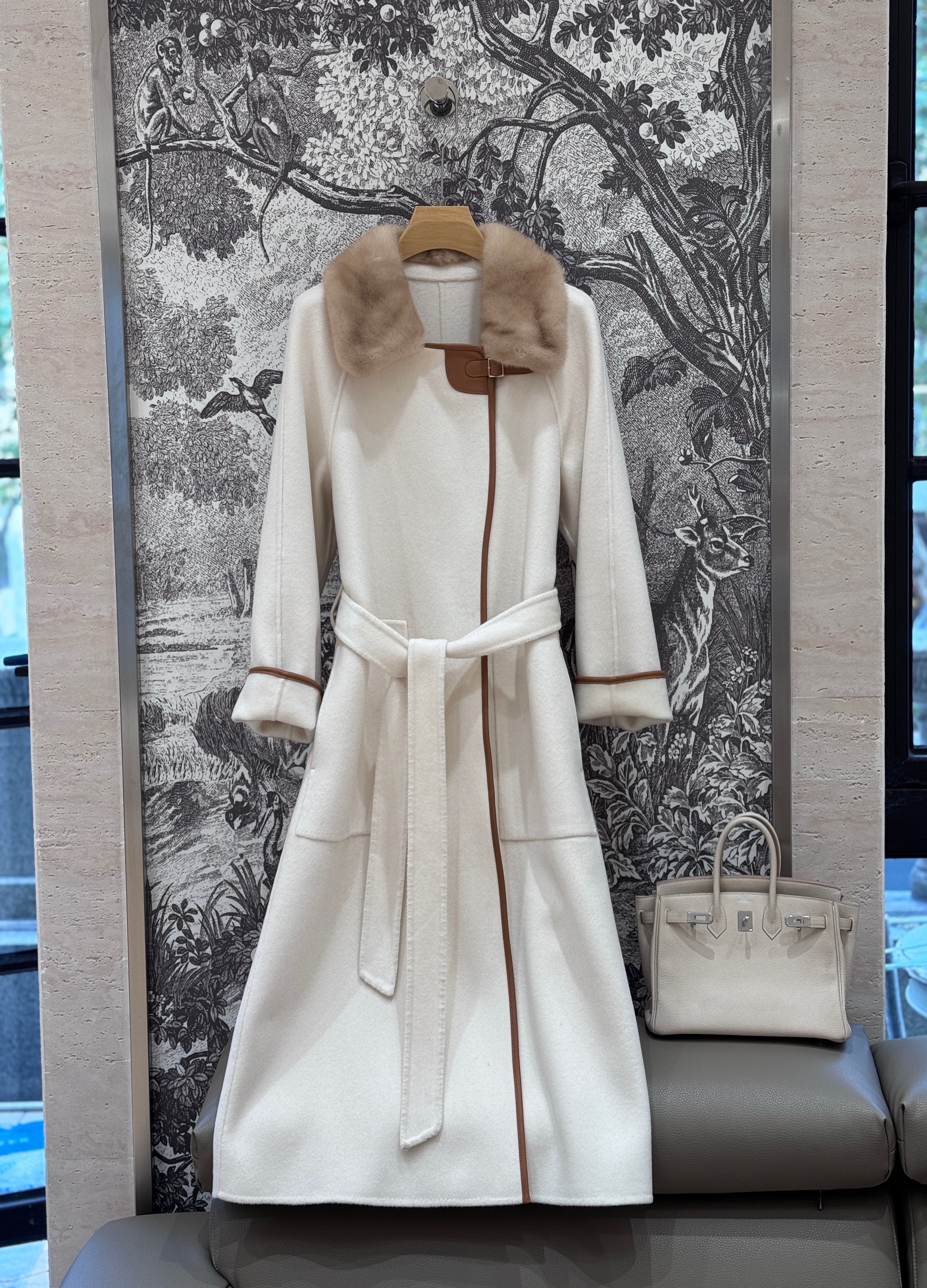 【YINGFEI PARIS】高级定制大气水貂羊绒大衣