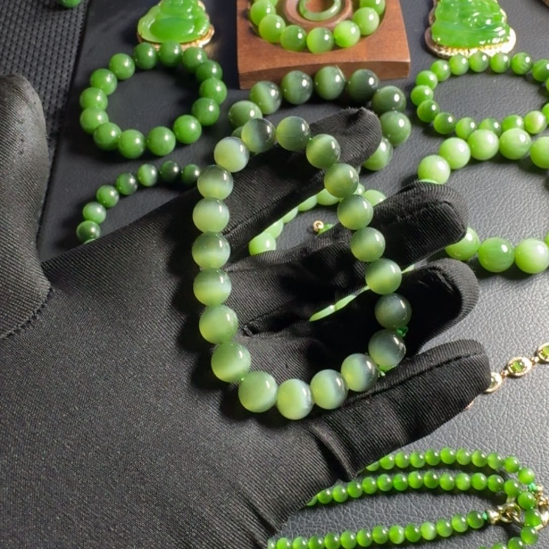 和田玉（碧玉）手串未镶嵌已*置