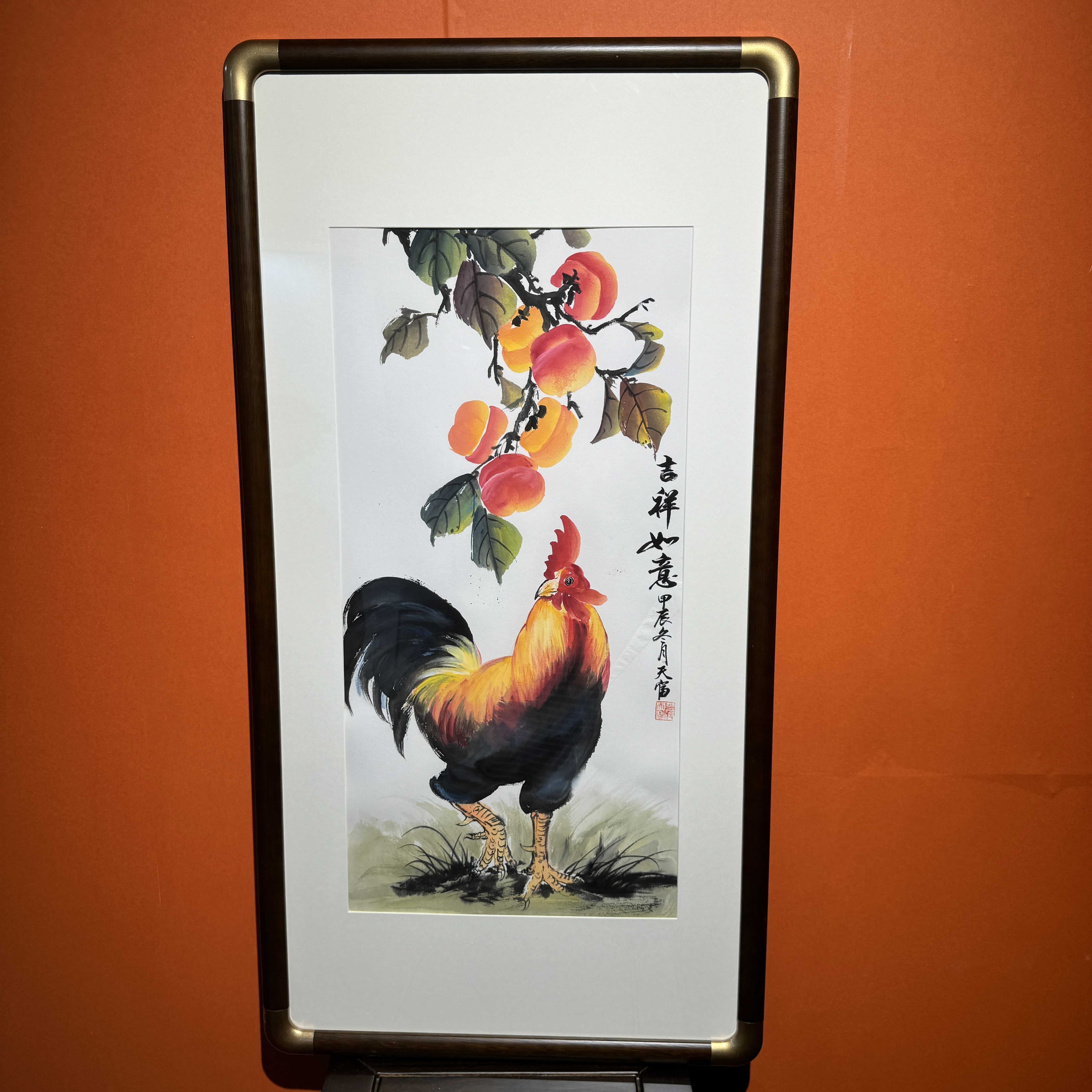13 侬天富老师 吉祥 公鸡 93x48厘米