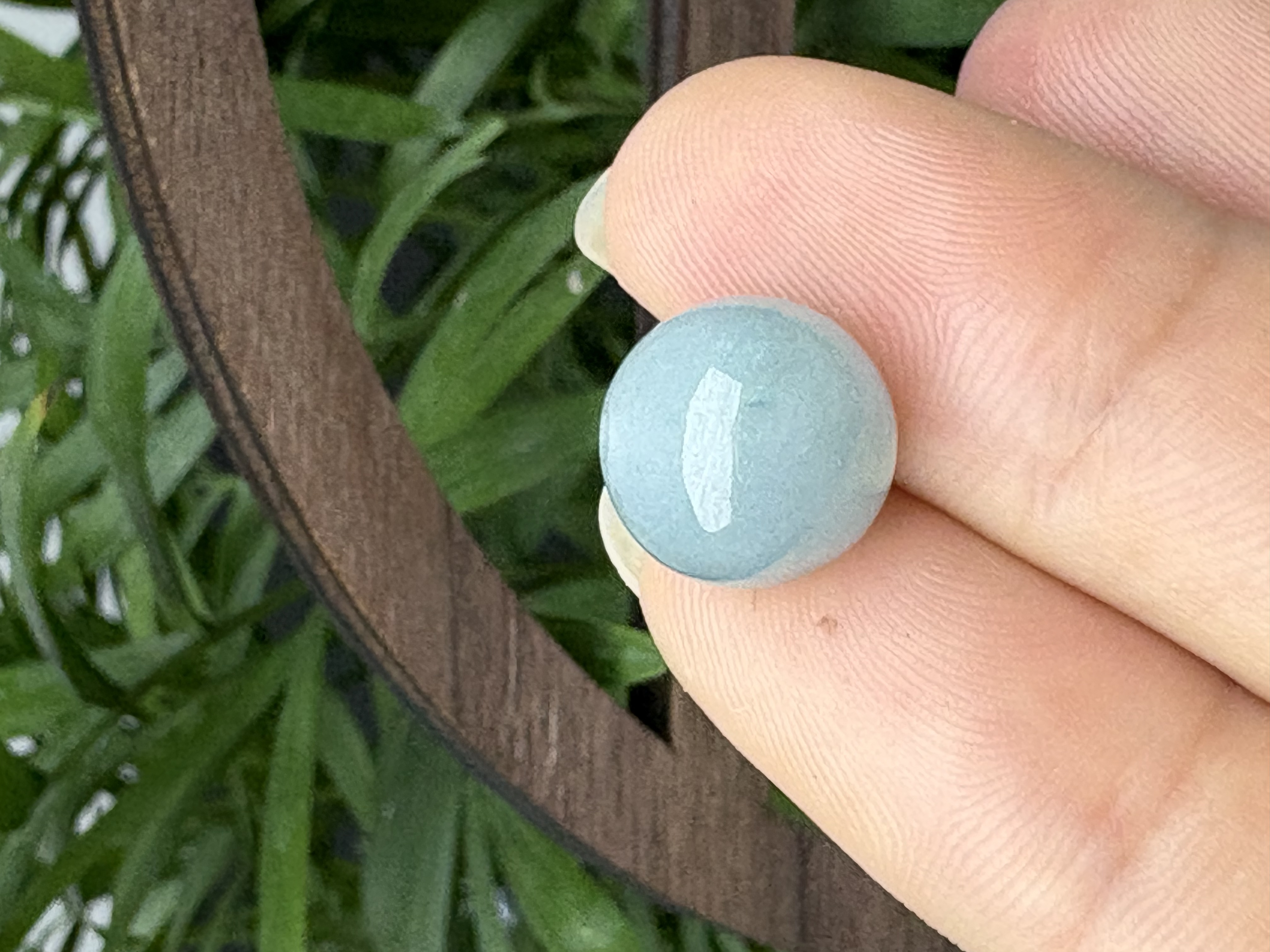 天然翡翠蓝底圆珠路路通锁骨链