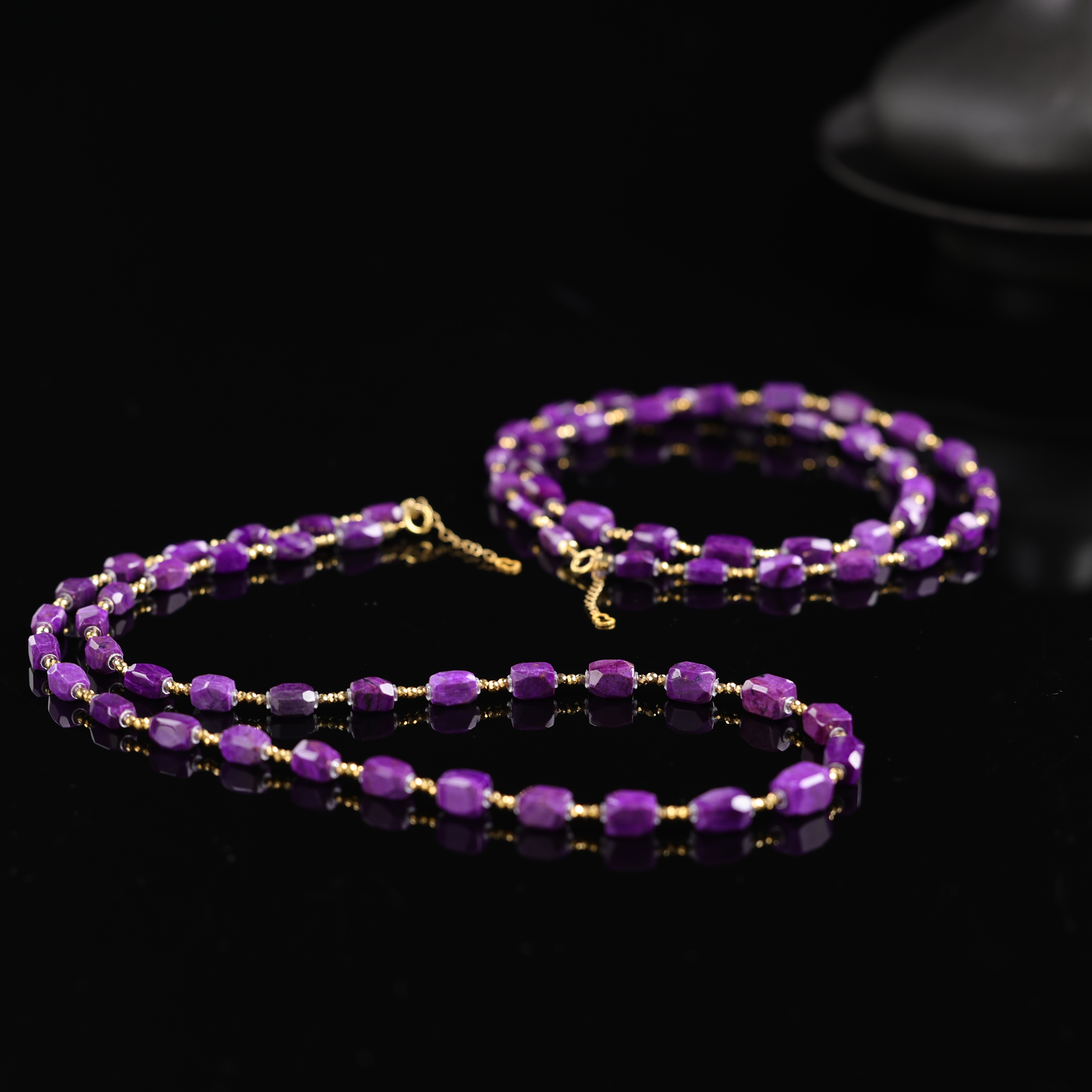 “珍华”珍藏级精品高段位18k金舒俱来皇家紫随型项链