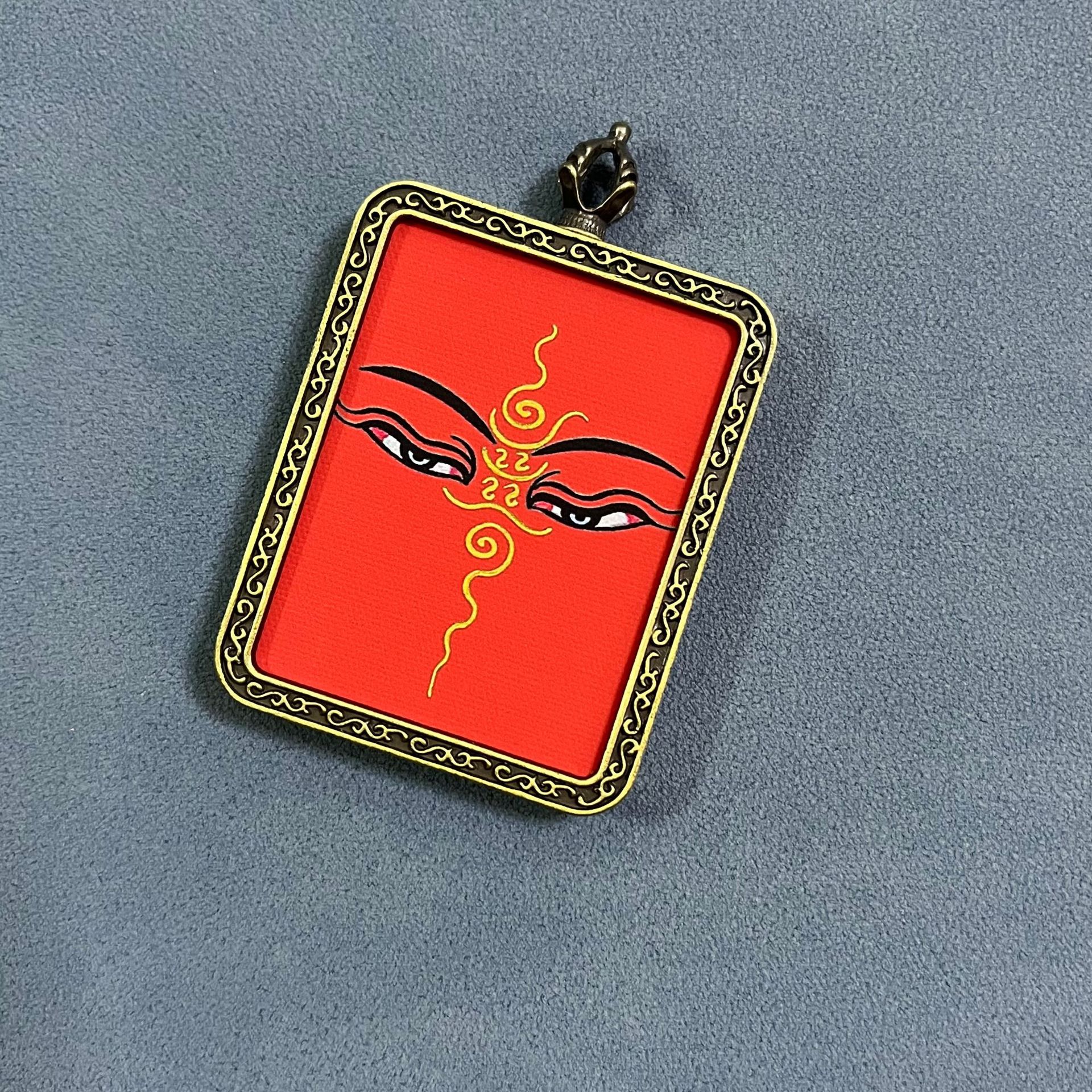 合金合成锆石吊坠 非手绘唐卡吊坠十二生肖八大守护神景区寺院纪