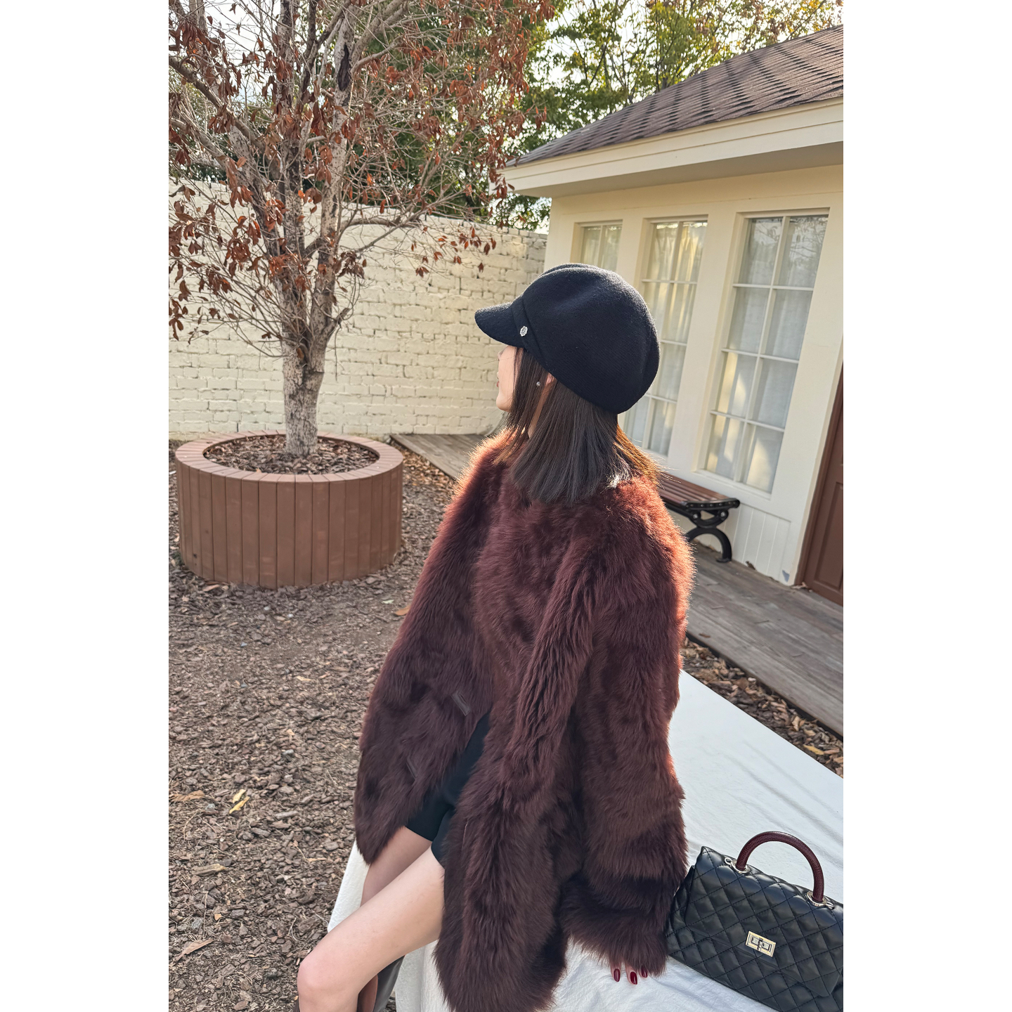 【CHENSMCHEN×JCSO】进口朗姆棕托斯卡纳皮毛一体外套CdSU10519WY