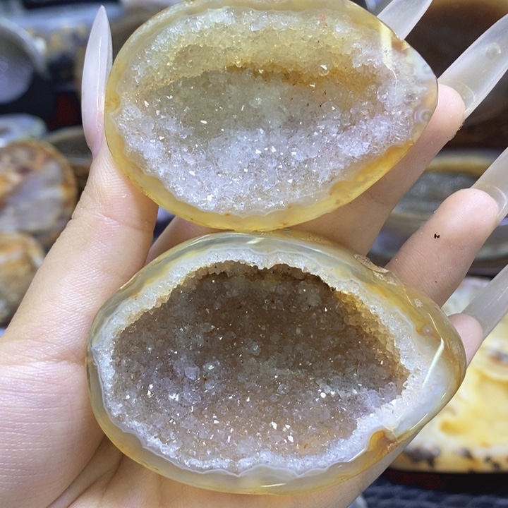 未镶嵌珠宝半成品紫晶彩晶盆