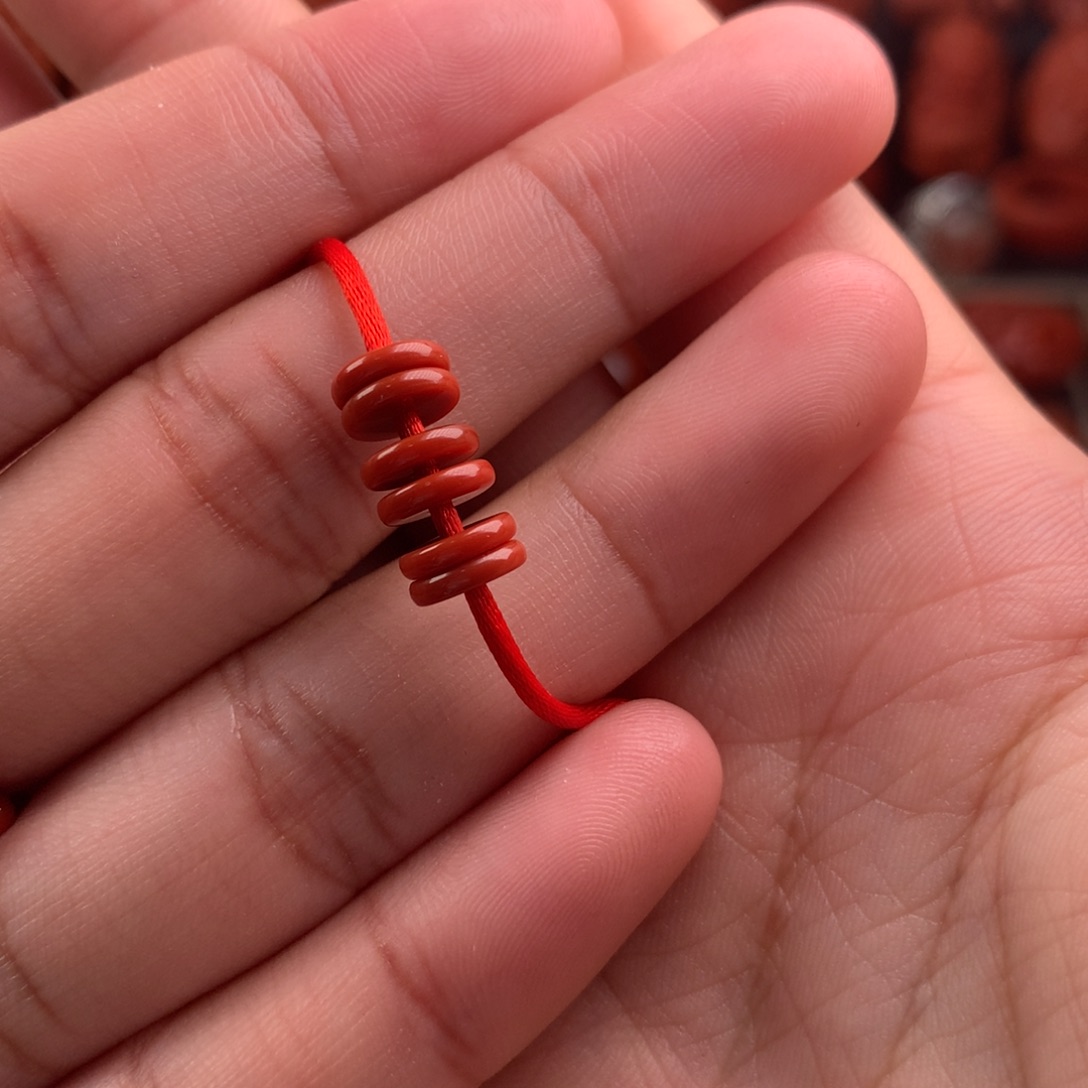 南红玛瑙精工隔片7/1.5未镶嵌