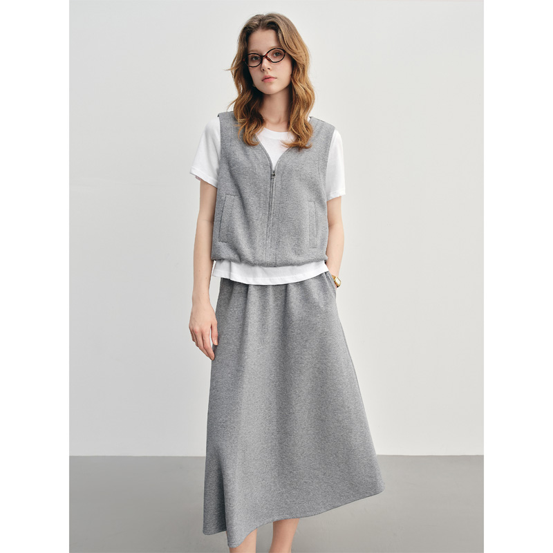 独束大码女装假两件显瘦上衣半裙两件套25DS88030/88031