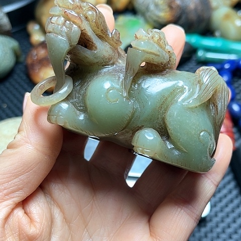 白玉菩提吊坠雪**击摆件