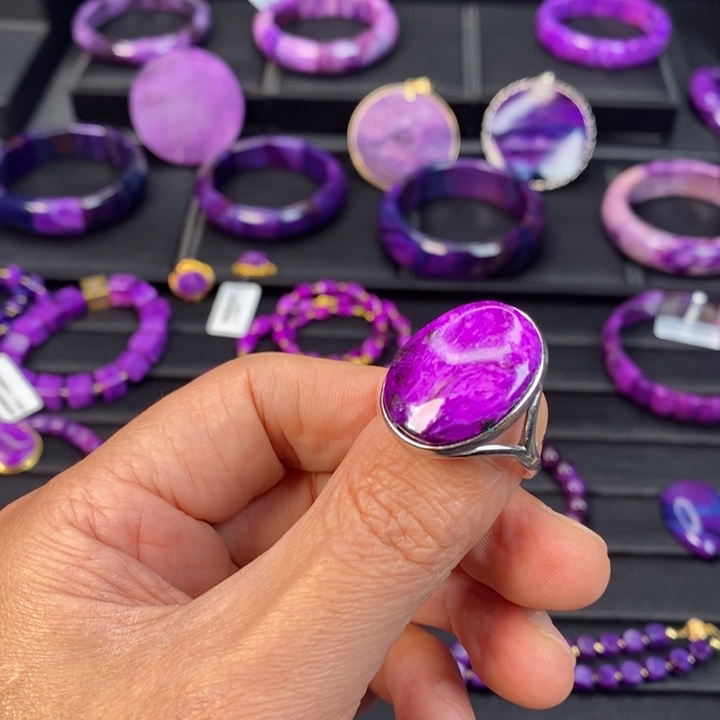 苏纪石（舒俱来）戒指银S925镶嵌小*呀