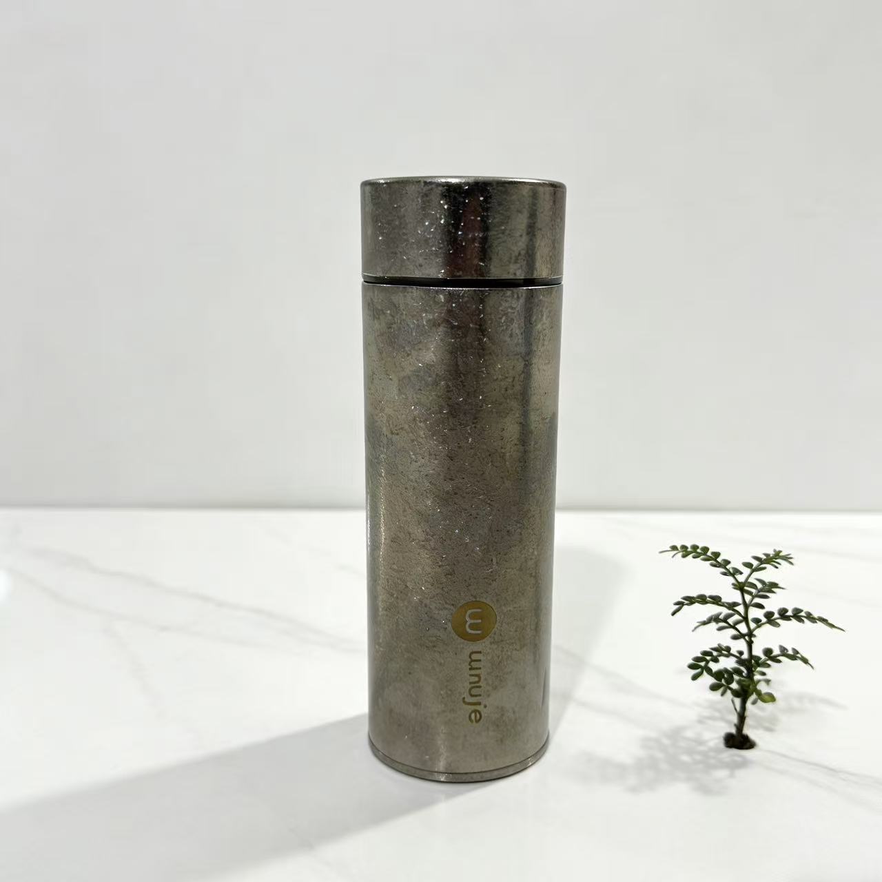 旺悠家纯钛保温杯430ml高颜值茶水分离大容量直杯