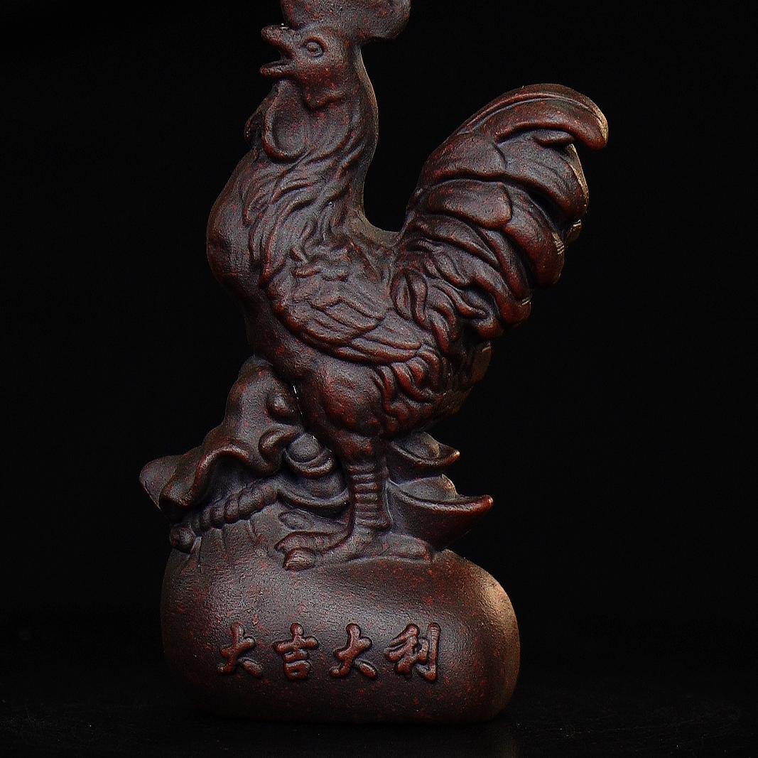 紫色大公鸡 手工精制