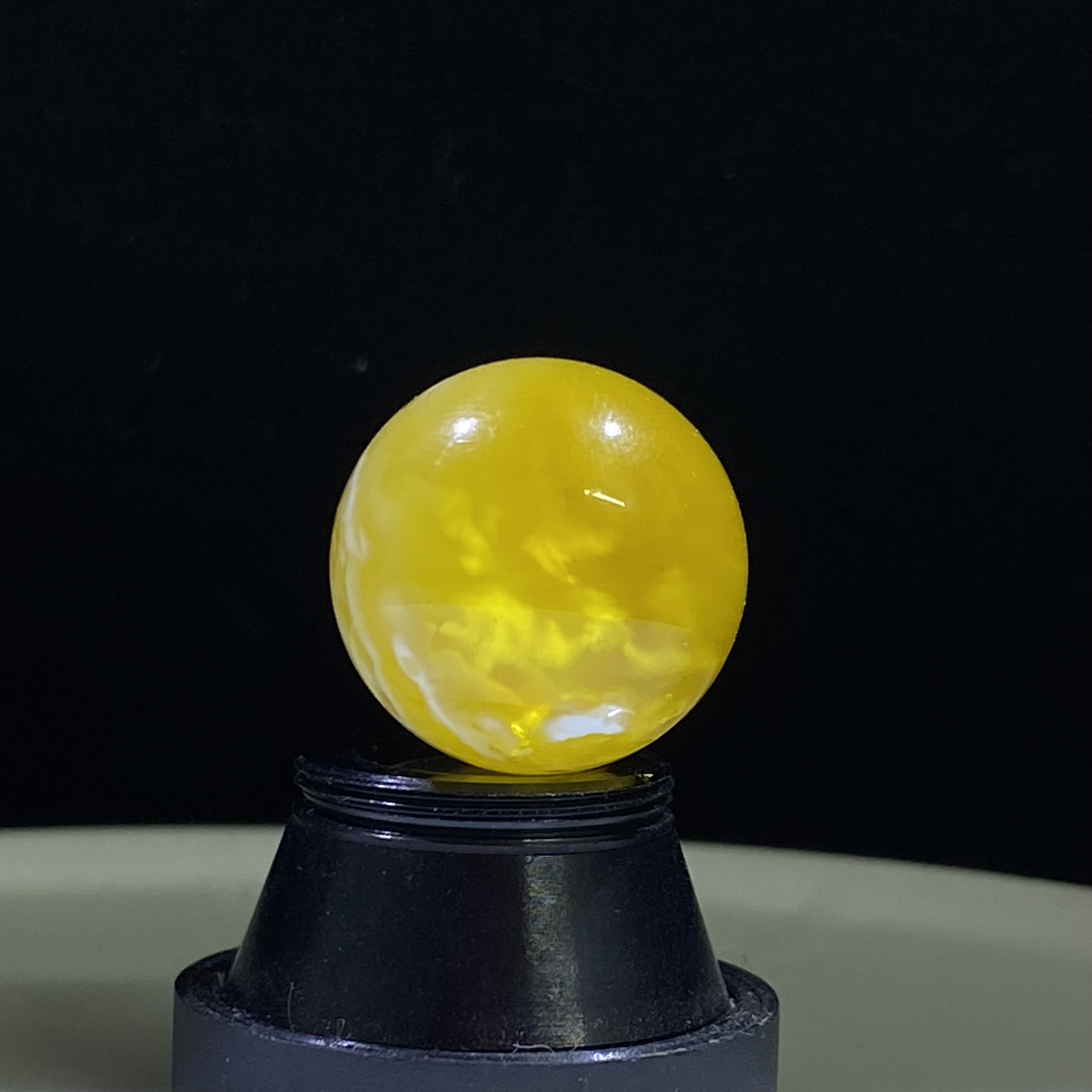 琥珀蜜蜡金瓷白大溶洞虎皮聚宝盆圆珠18.1m上串妖