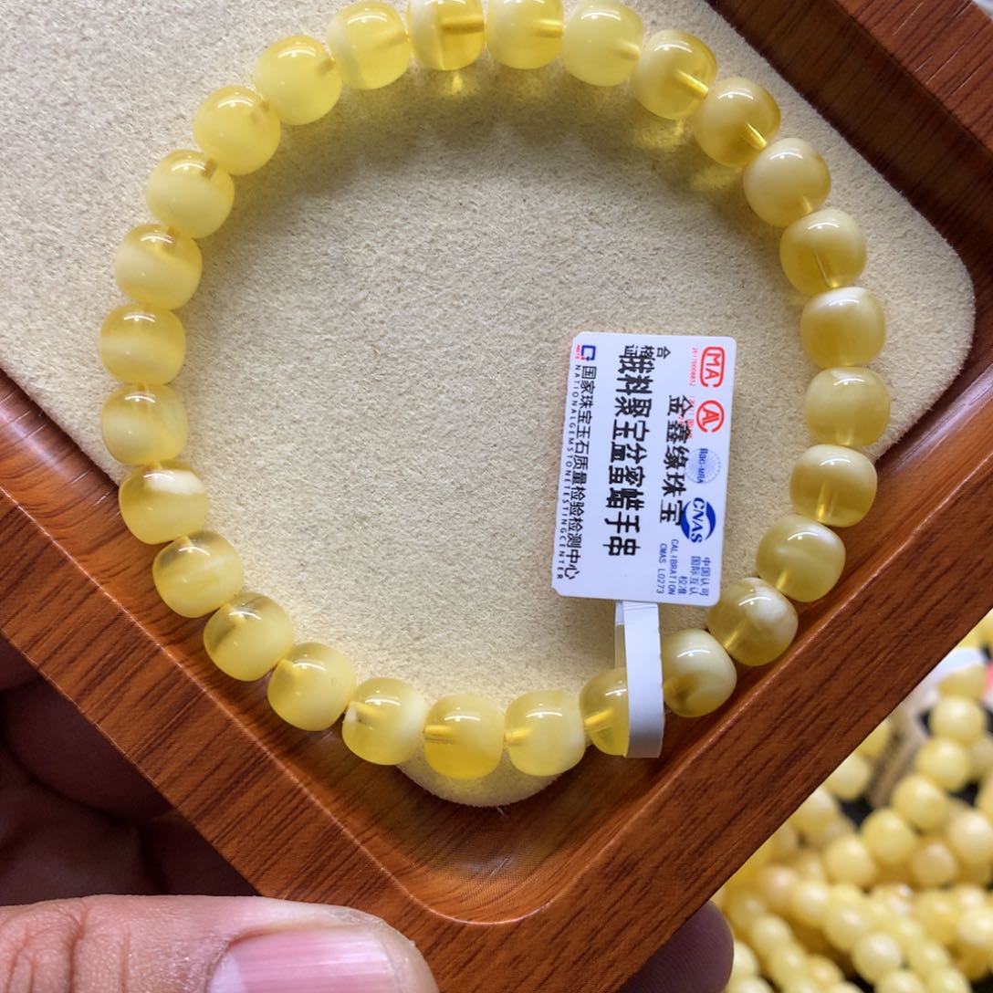 蜜蜡手链未镶嵌蜜蜡