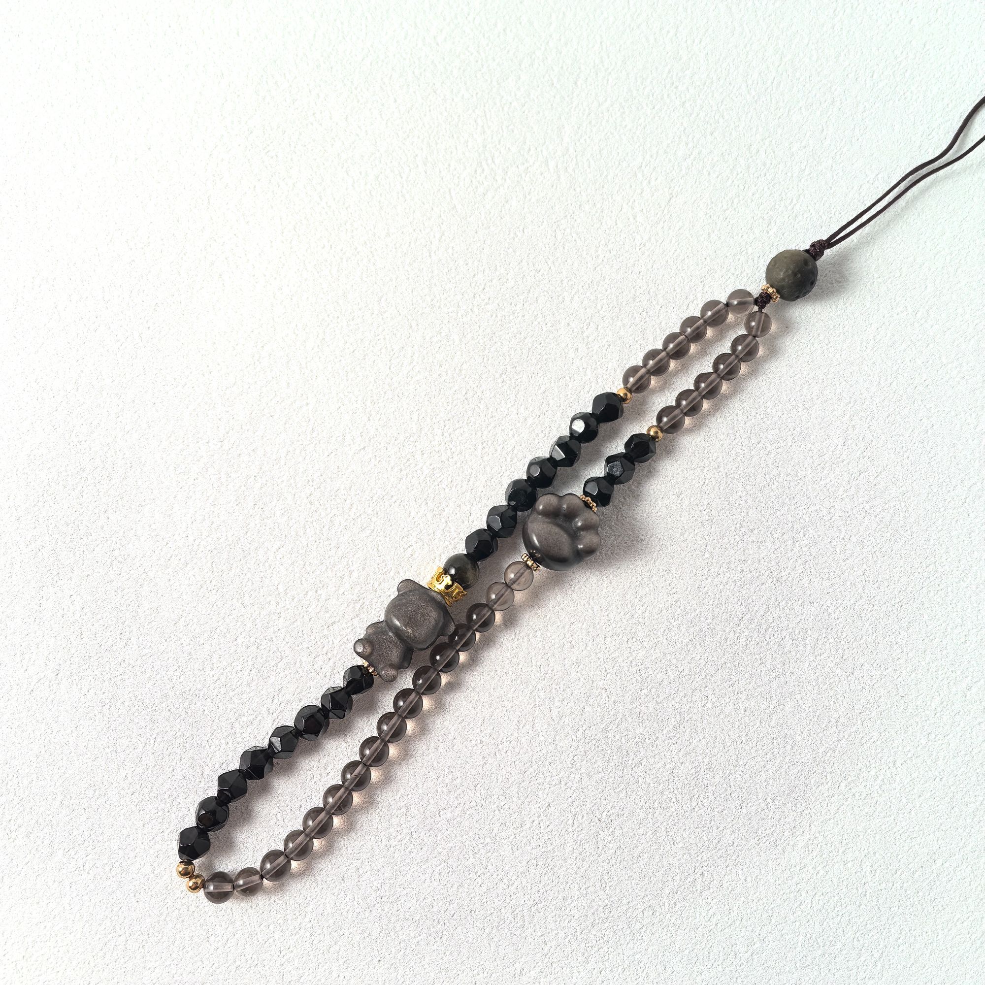 【元炁款】小熊 银曜石 冰曜石 手链 手机链 手串