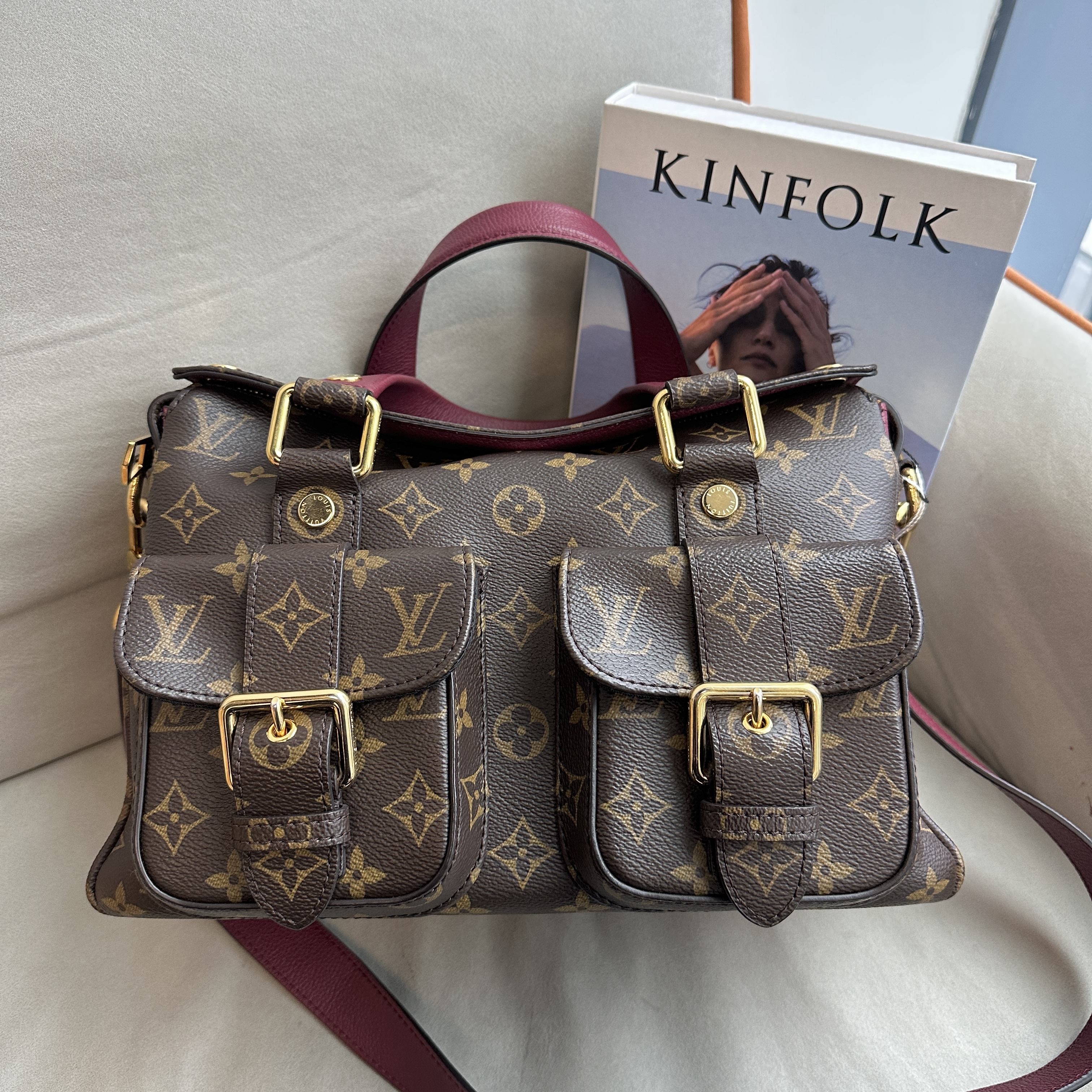 95新 LouisVuitton/路易威登 小号曼哈顿手提单肩包  全原95新