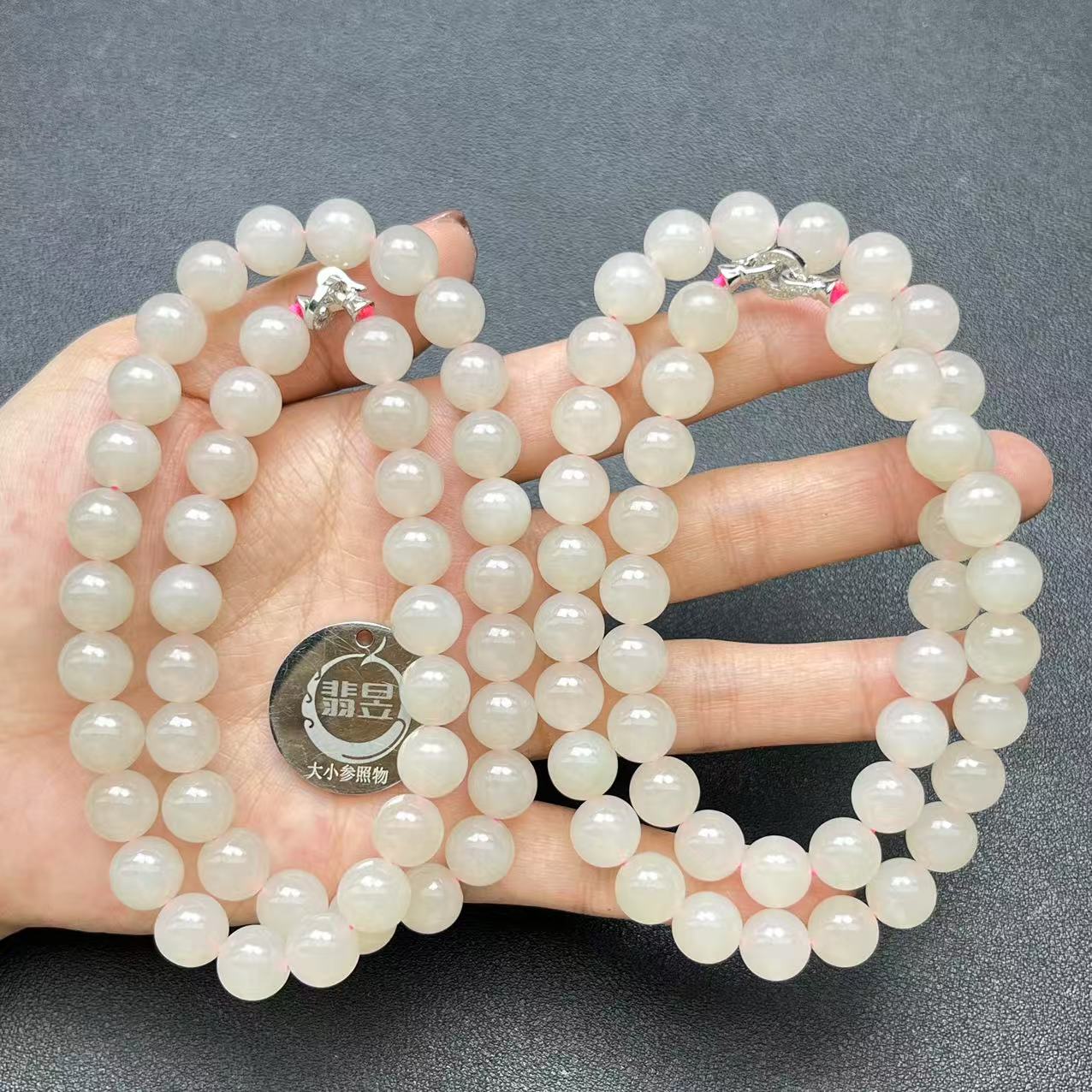 翡昱-SH20-18569-和田玉珠链颈饰/约9+/约48颗/-多样性发其一C