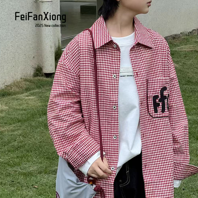 〈丁丁优选〉5062秋季新款男童格子衬衫儿童洋气格子衬衣外套