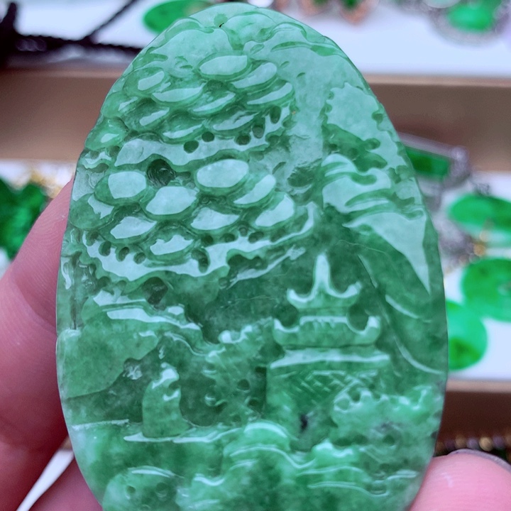 翡翠未镶嵌吊坠(不含链)