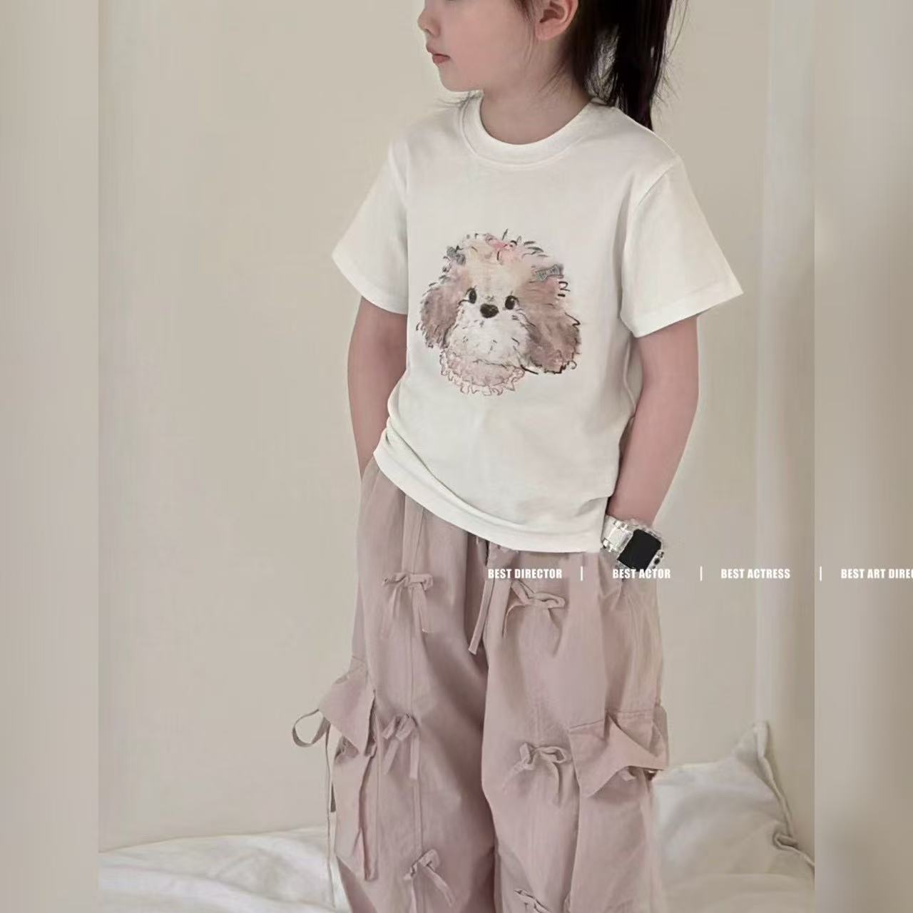 R0258 休闲百搭卡通图案短袖