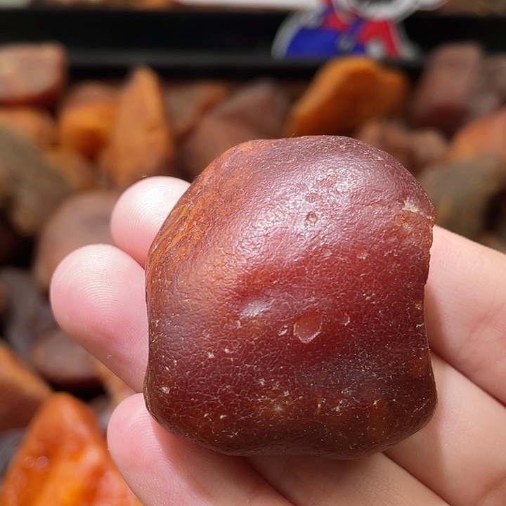 裸石琥珀未镶嵌花蜡蹲实吊坠