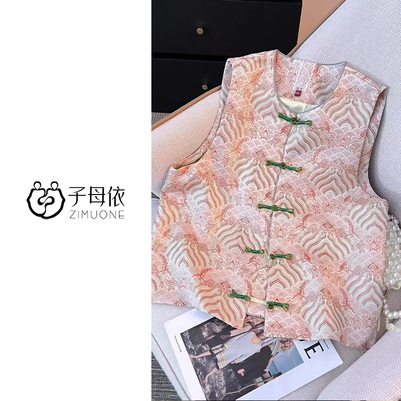 子母依春季百搭祥云马甲24305HKF2976