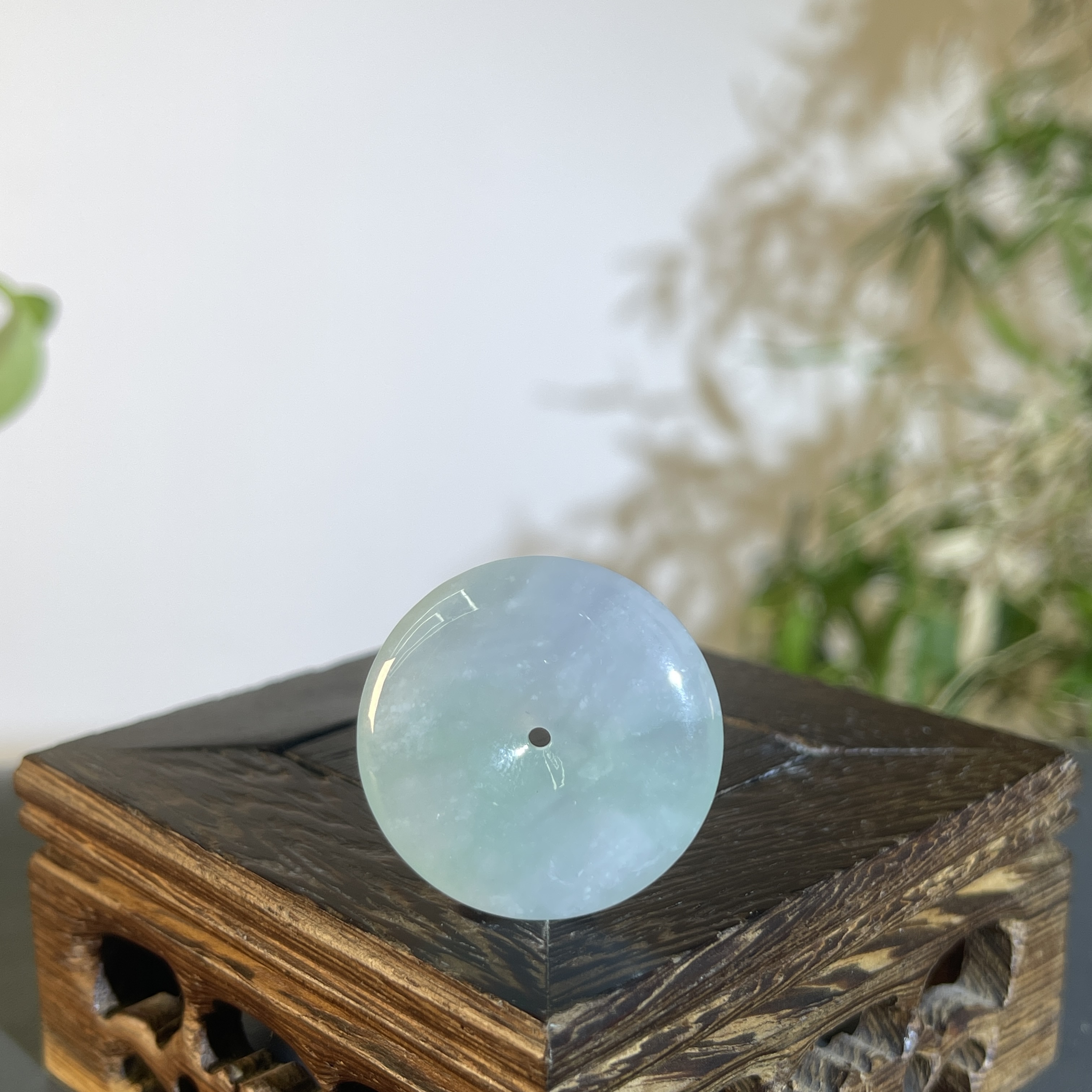 JXB07-72   天然缅甸A货翡翠 平安扣