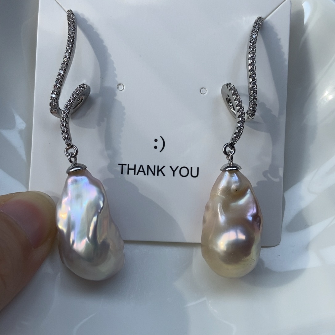 淡水珍珠耳环合金特价397