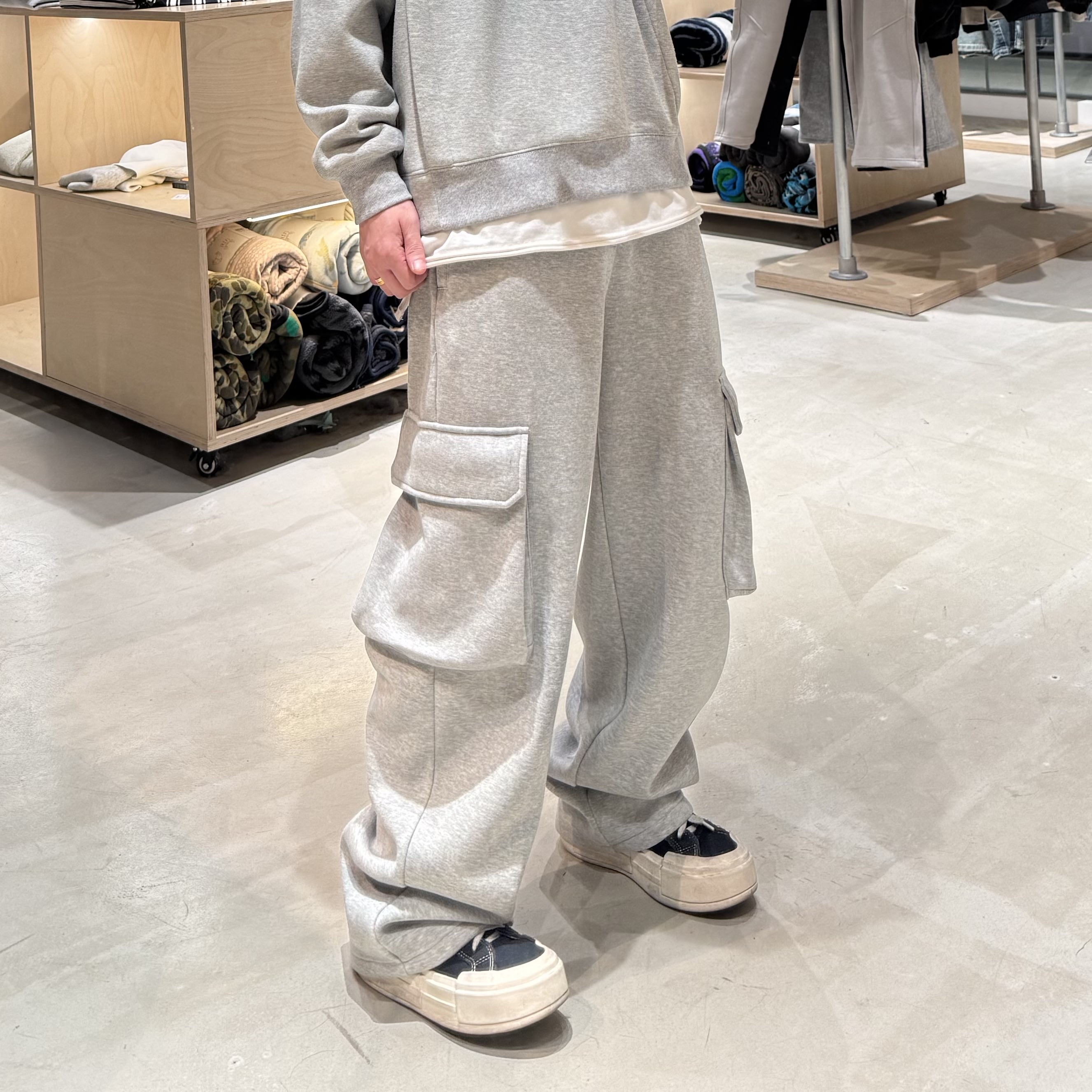 460g超厚工装裤百搭休闲时尚直筒阔腿宽松 LF25340