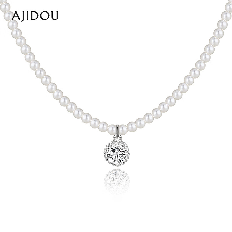 非金属仿珍珠项链 AJIDOU阿吉豆项链女款时尚休闲百搭吊坠【ZYS】
