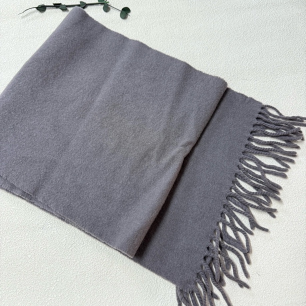 【六六中古】孤品百搭灰色围巾an738