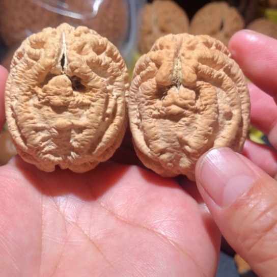 文玩核桃把件乾坤鬼脸核桃