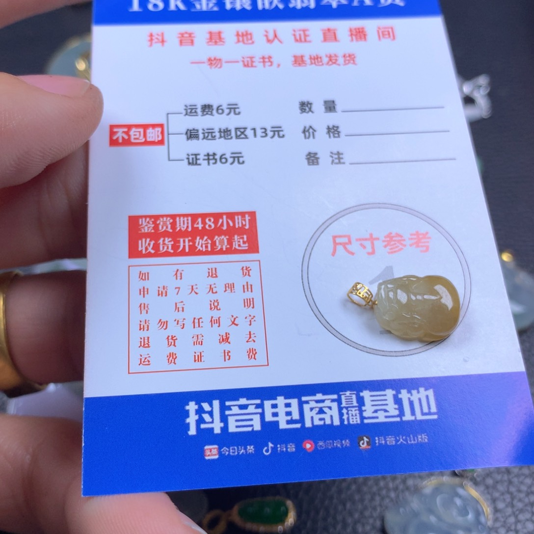 【闪购商品】翡翠颈饰18K金镶嵌翡翠