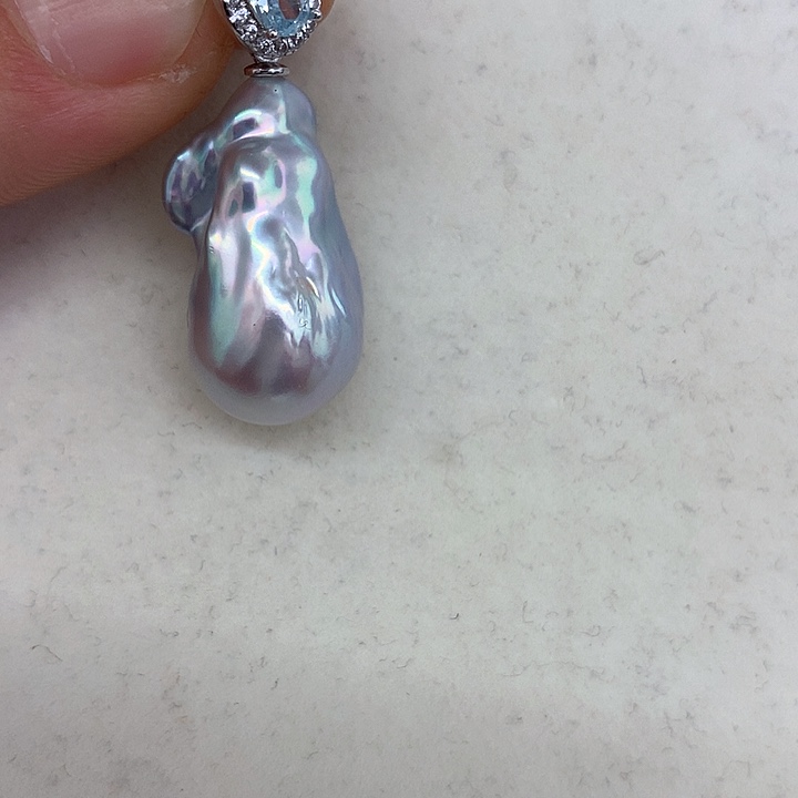 淡水珍珠颈饰银S925镶嵌