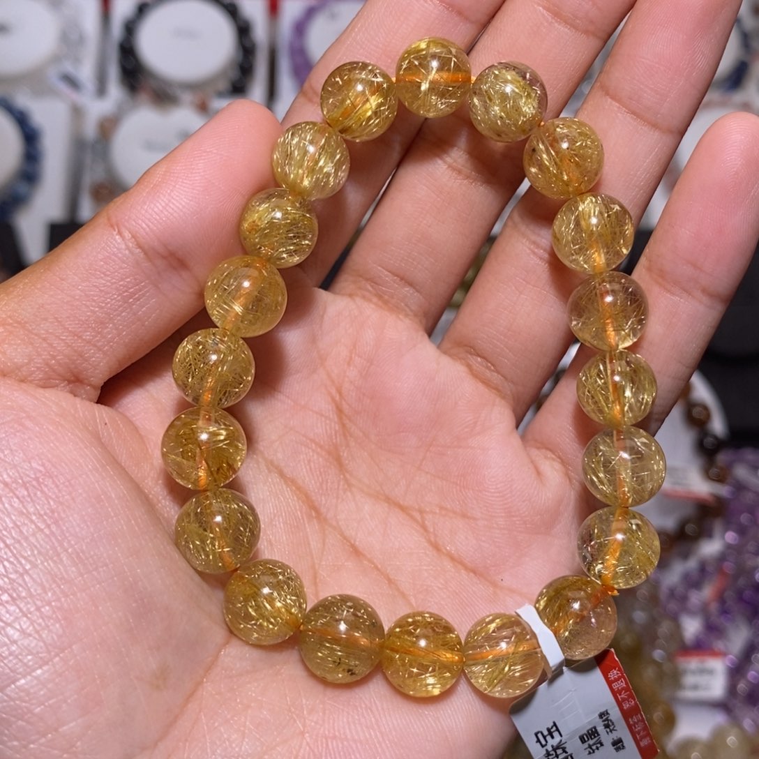 【闪购商品】发晶手链未镶嵌烟花钛晶10.1mm