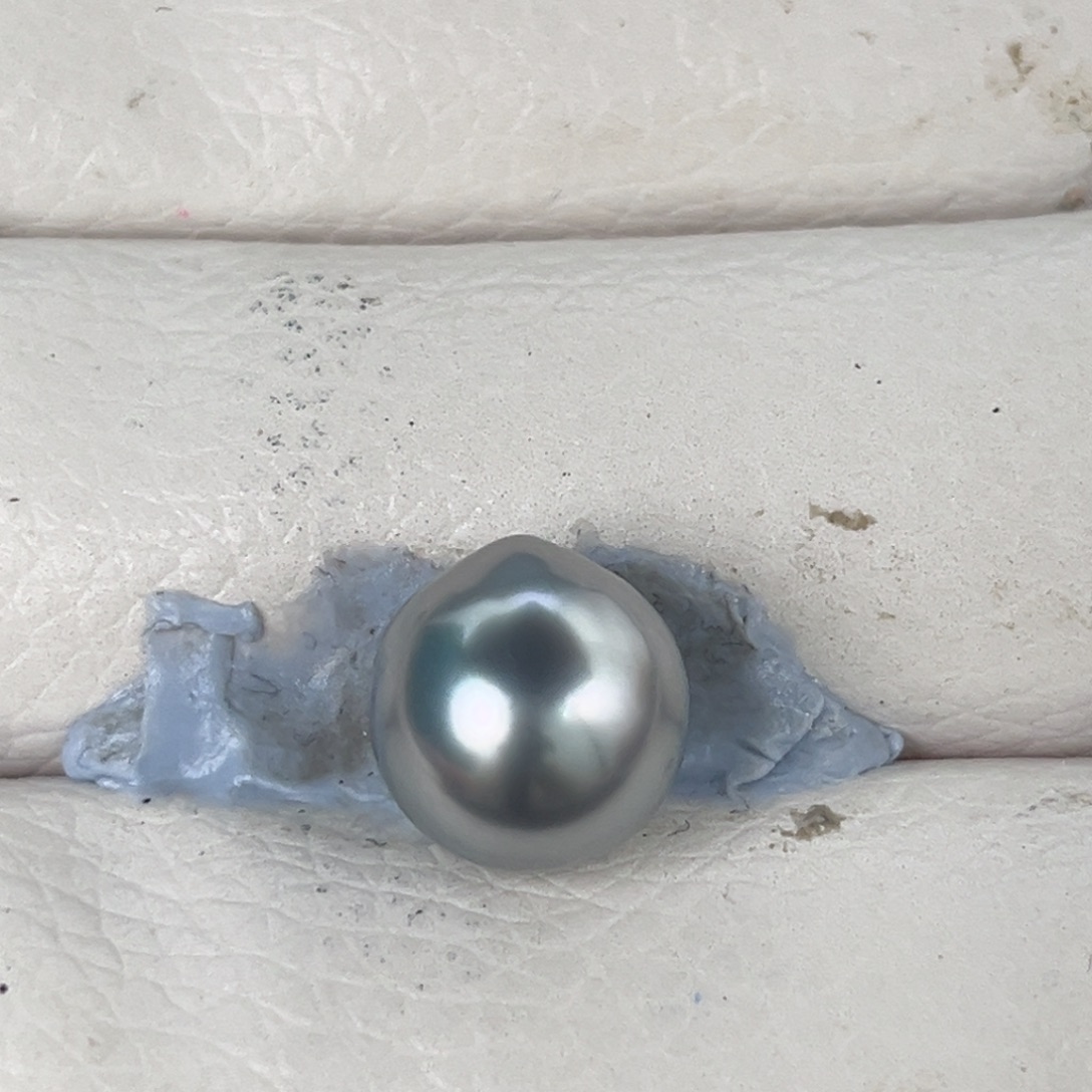 定制海水珍珠未镶嵌裸珠12.1铂金灰裸珠