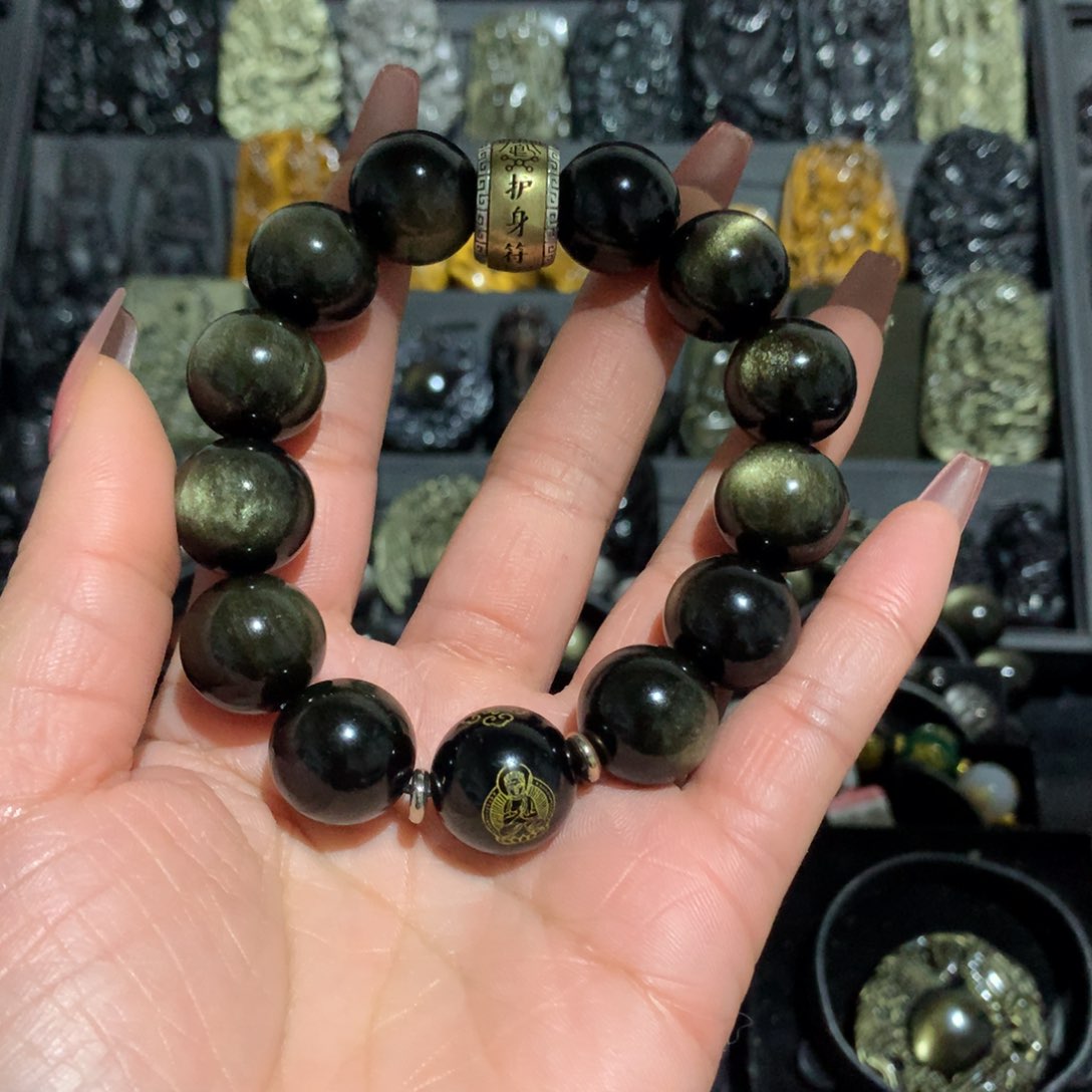 黑曜岩手链未镶嵌柠*儿