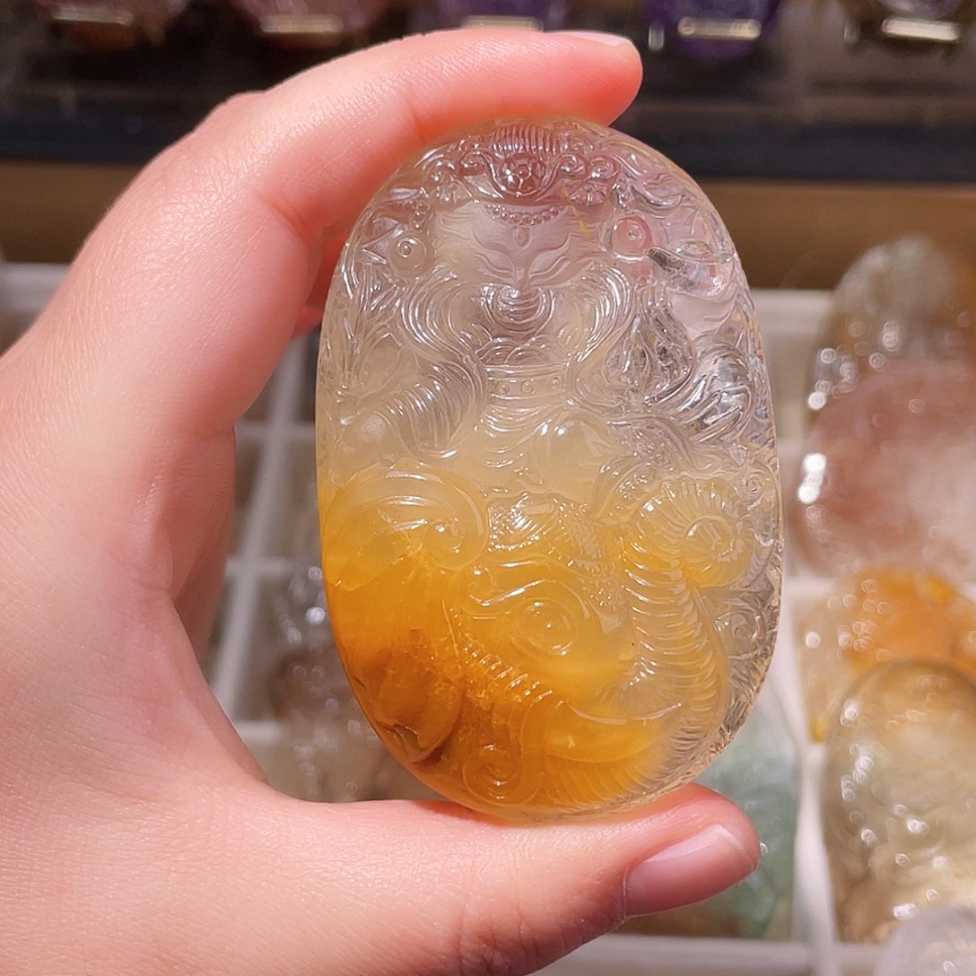 颈饰未镶嵌水晶黄兔毛