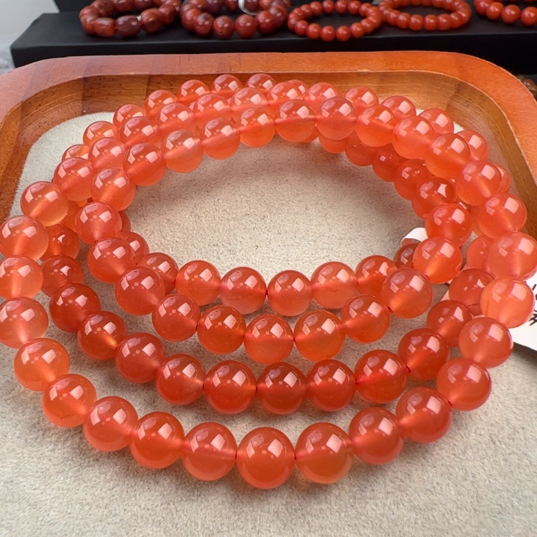 南红玛瑙未镶嵌（保山冰红长链7+）