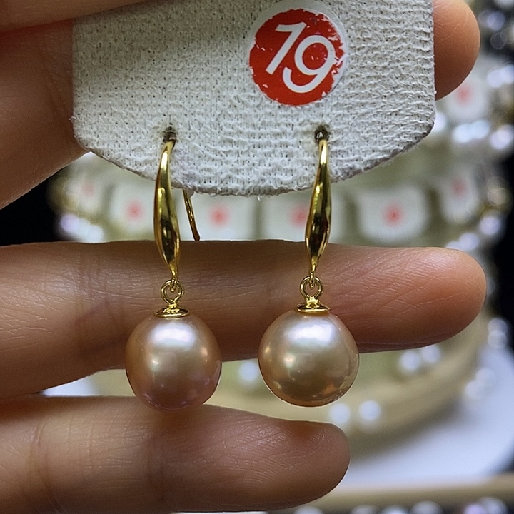 淡水珍珠耳饰银S925镶嵌