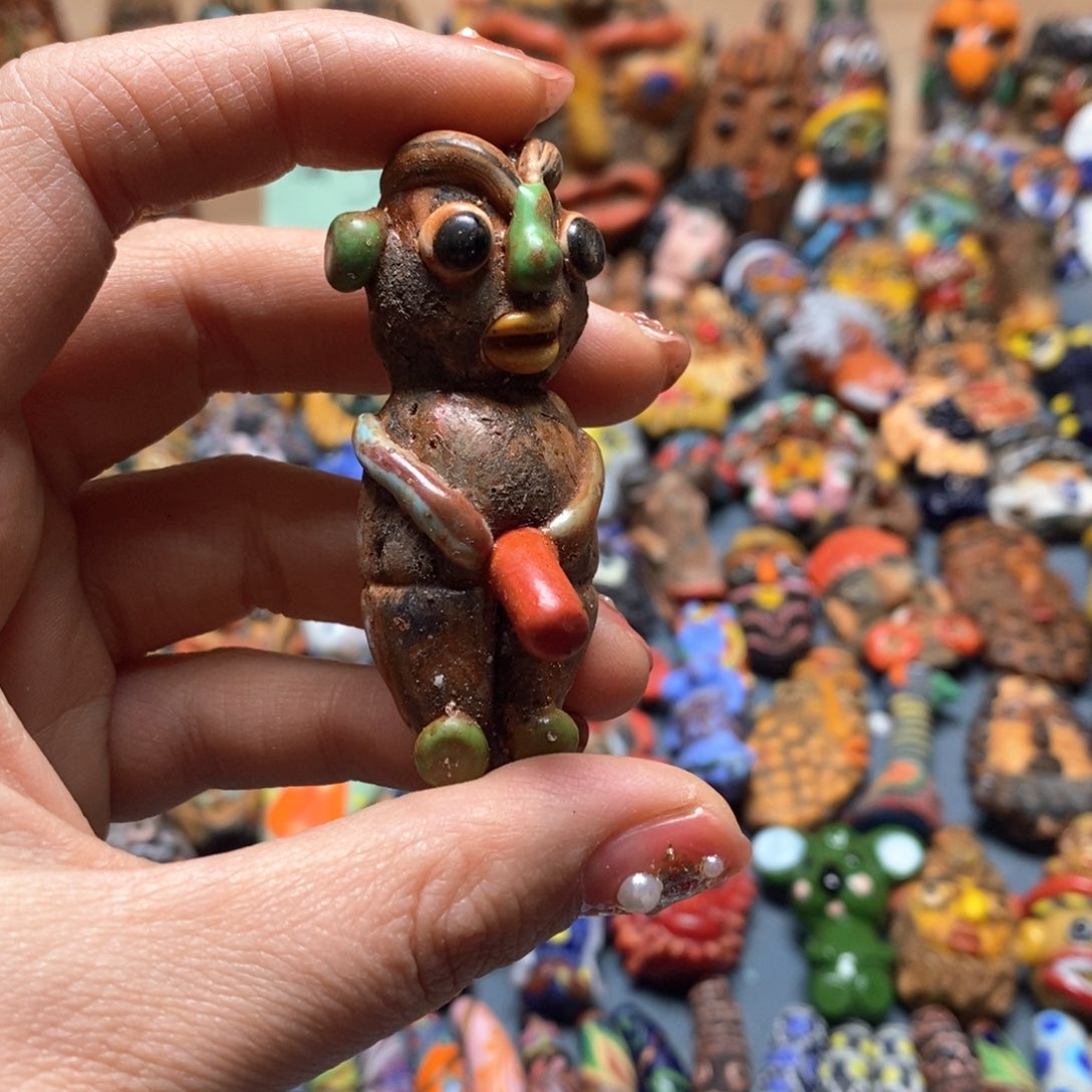 琉璃颈饰印度尼西亚老娃