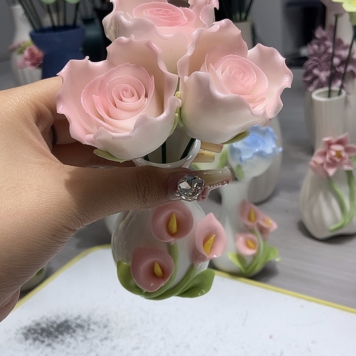 陶瓷纯手工捏花设计