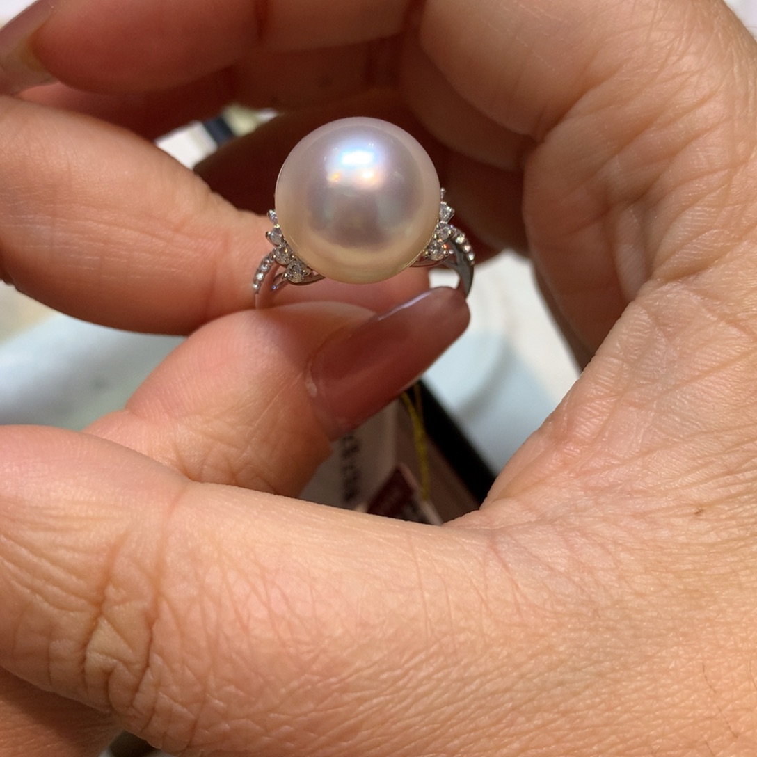 海水珍珠戒指14K金镶嵌