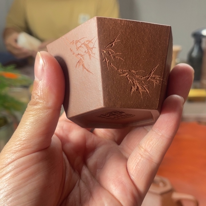 茶壶紫砂清水泥六方主人杯
