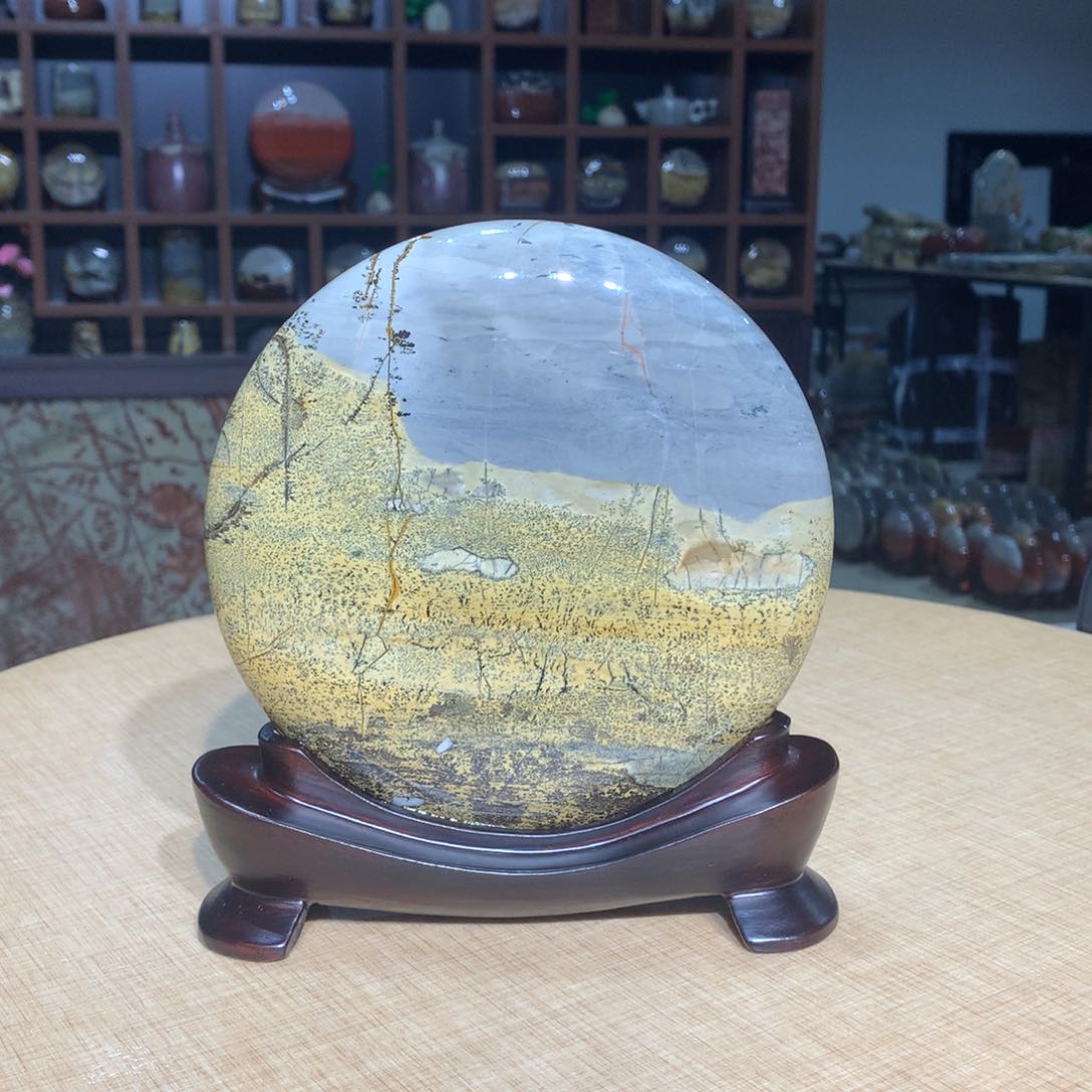 紫砂，广西国画石摆件，收藏观赏