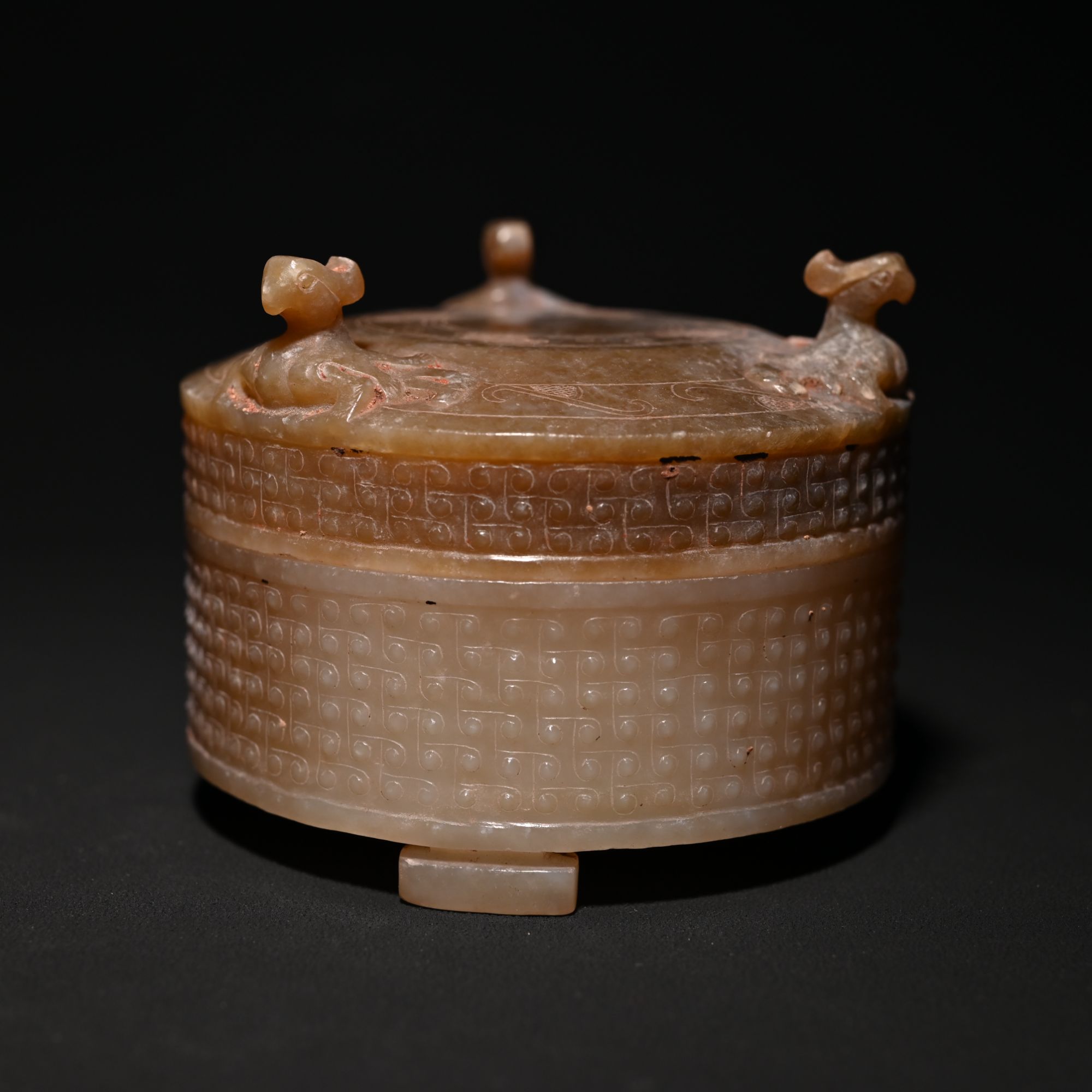 明代朱雀连线谷纹玉杯/YF6671060/集萃斋