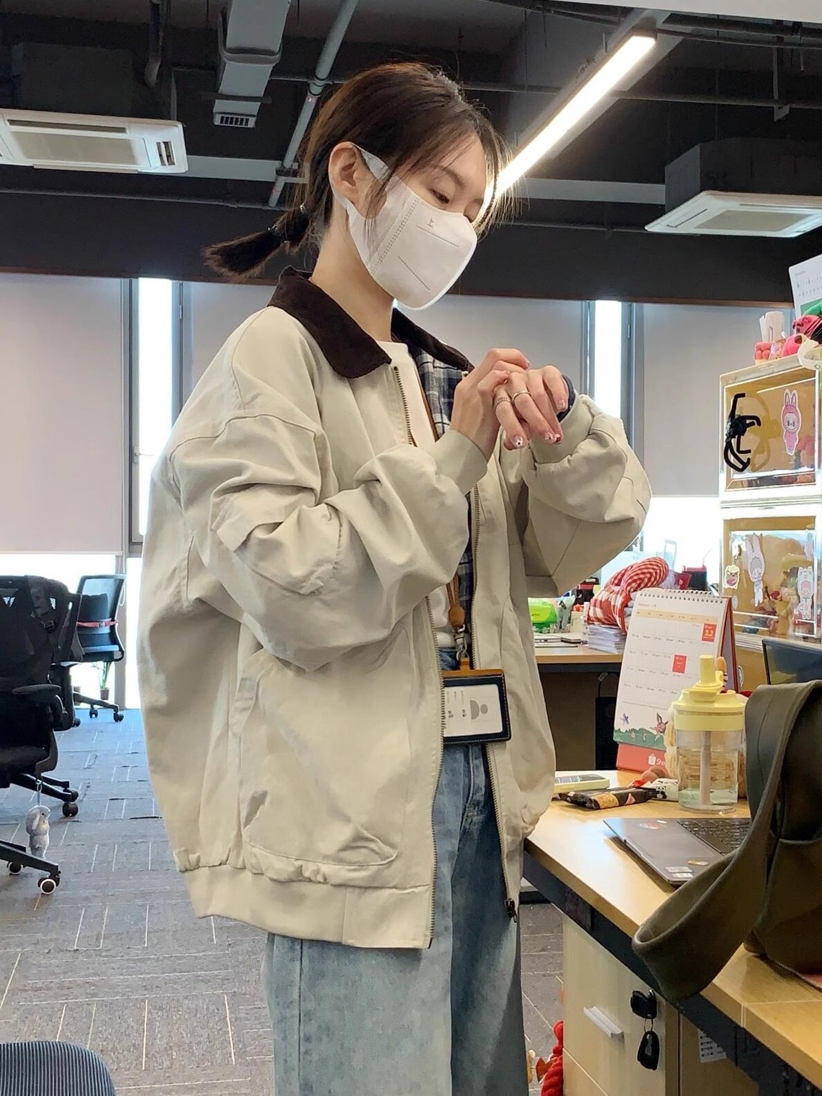 美式复古外套女2025春秋新款小众高级感撞色翻领情侣飞行夹克上衣